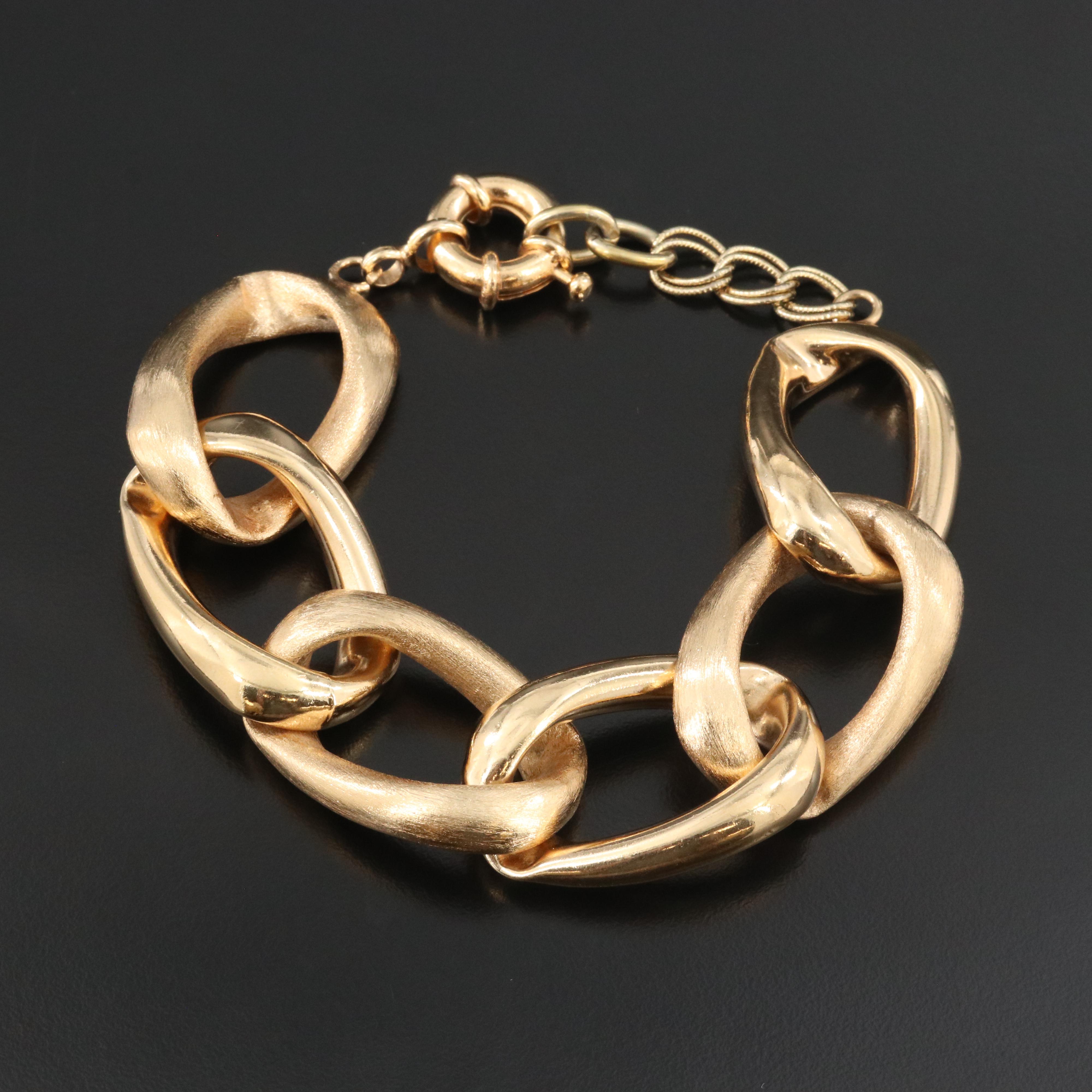 Large Curb Chain Link Bracelet