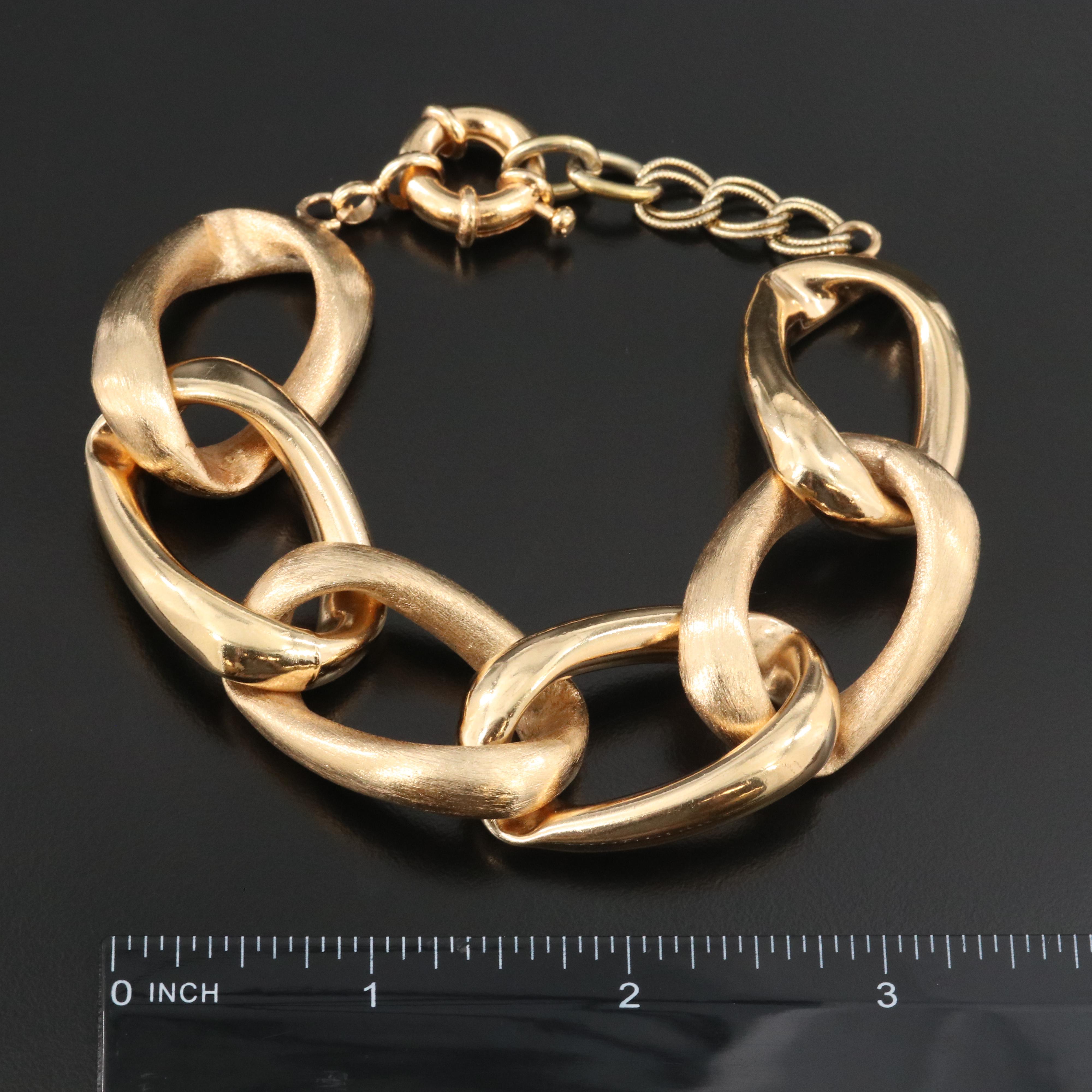 Large Curb Chain Link Bracelet