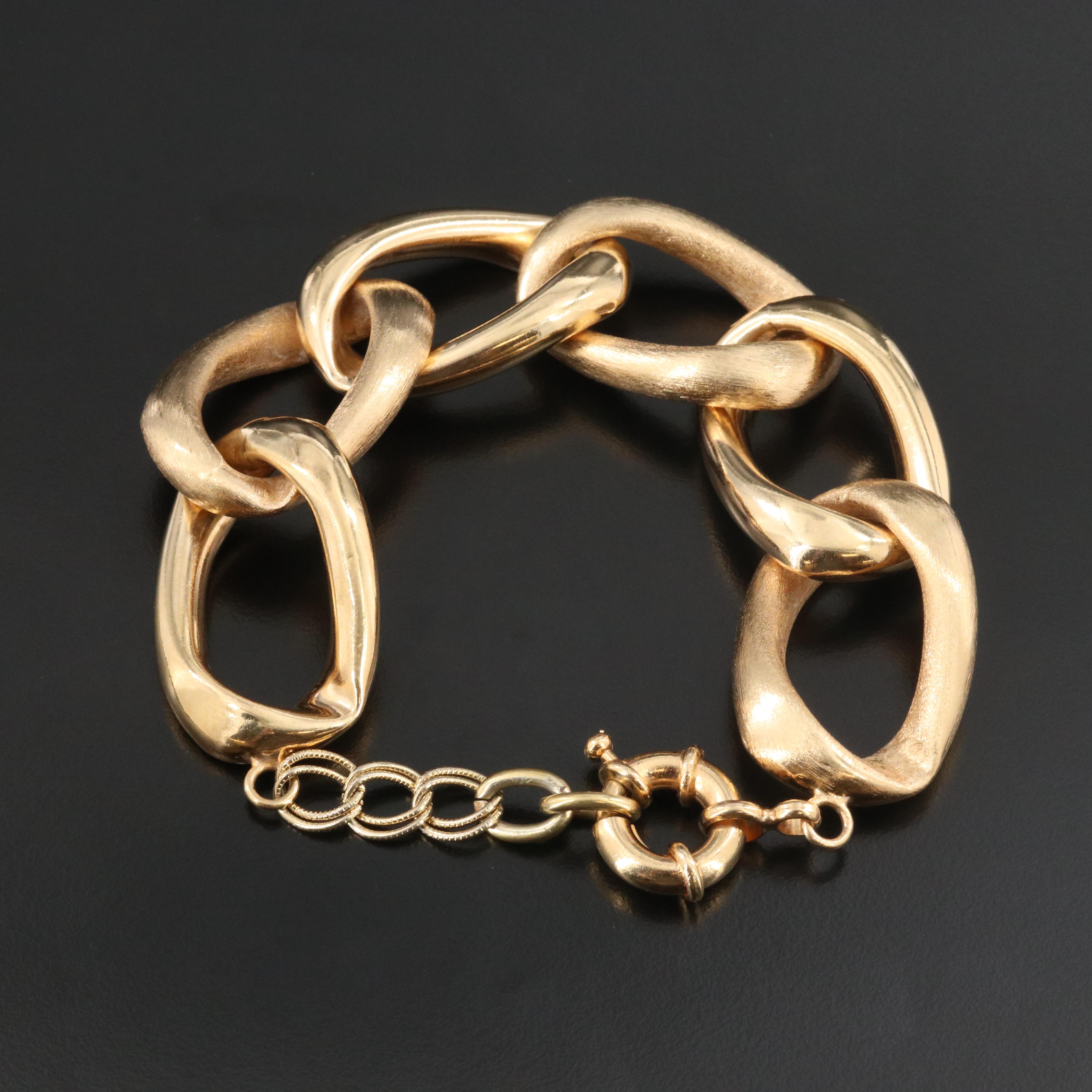Large Curb Chain Link Bracelet