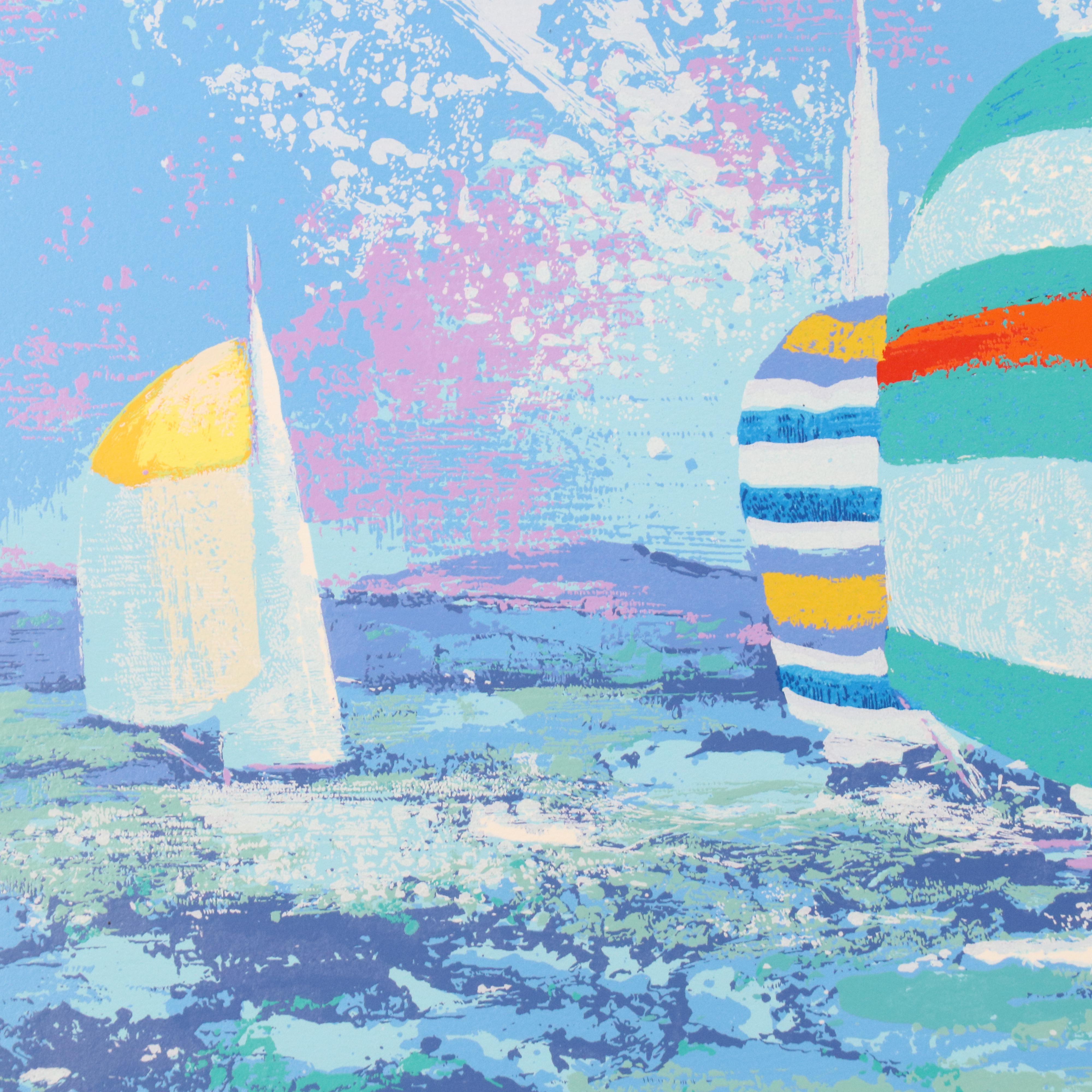 Mark King Serigraph "Spinnakers"