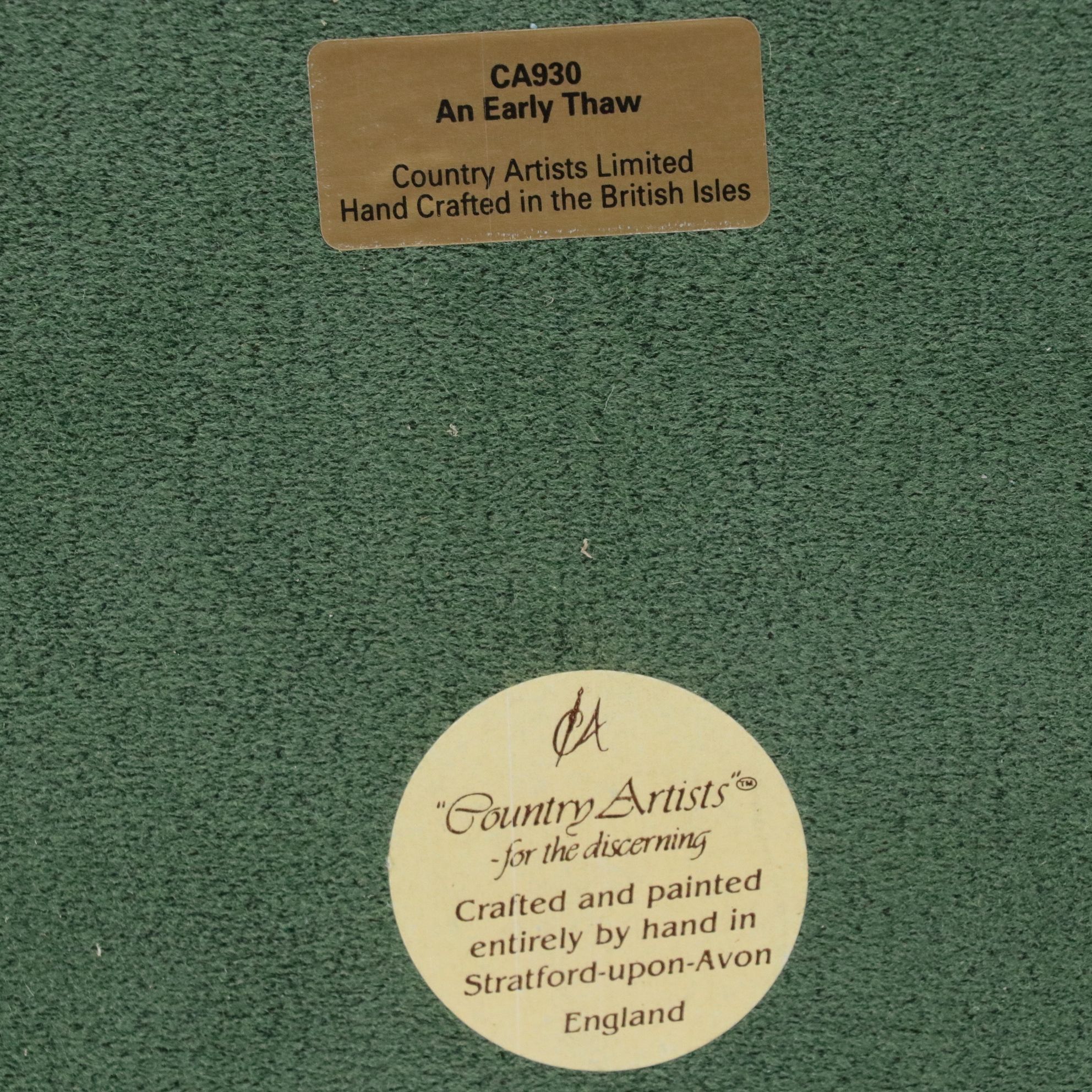 Country Artists Hand Painted Cast Resin Figurines of Wolves, Late 20th Century