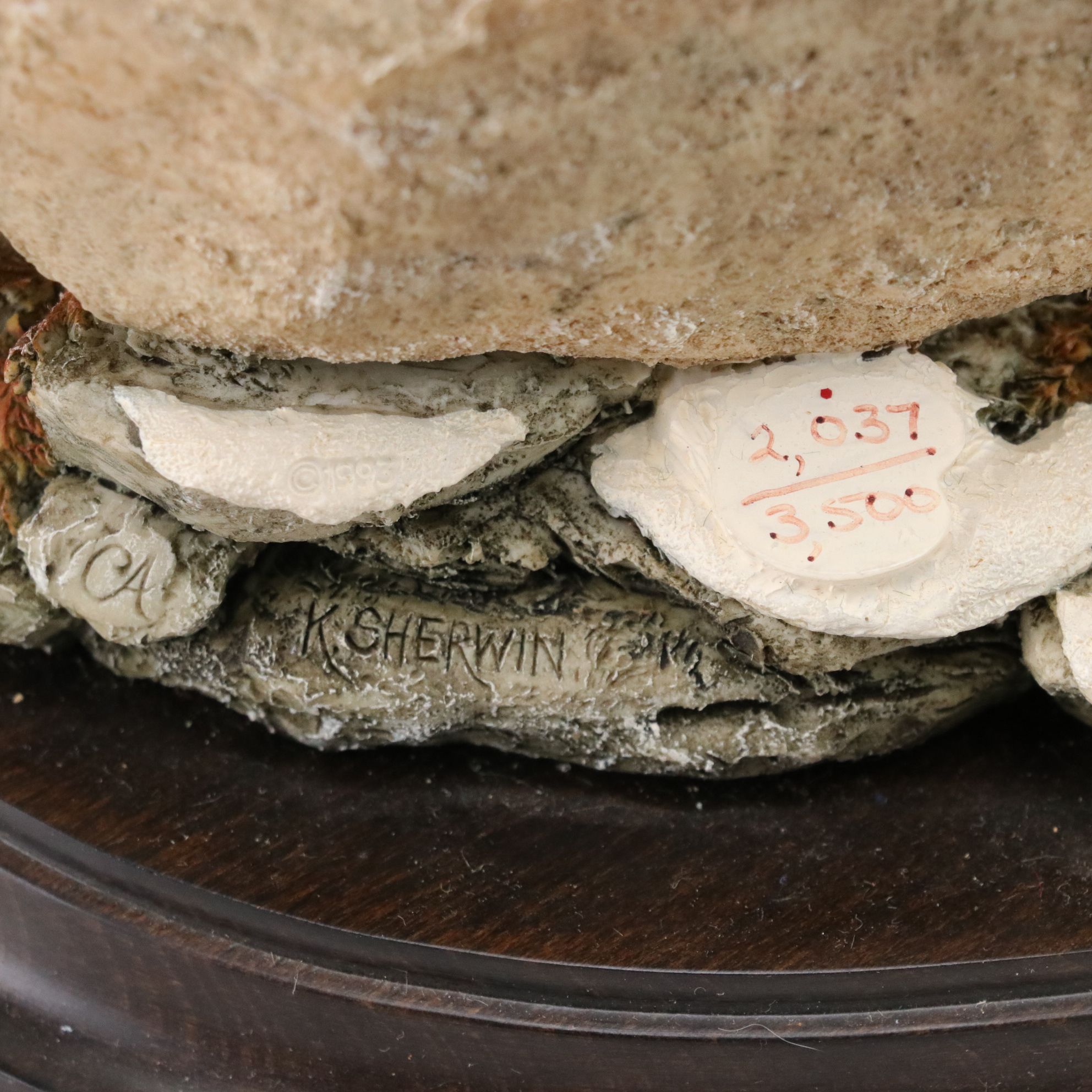 Country Artists Hand Painted Cast Resin Figurines of Wolves, Late 20th Century