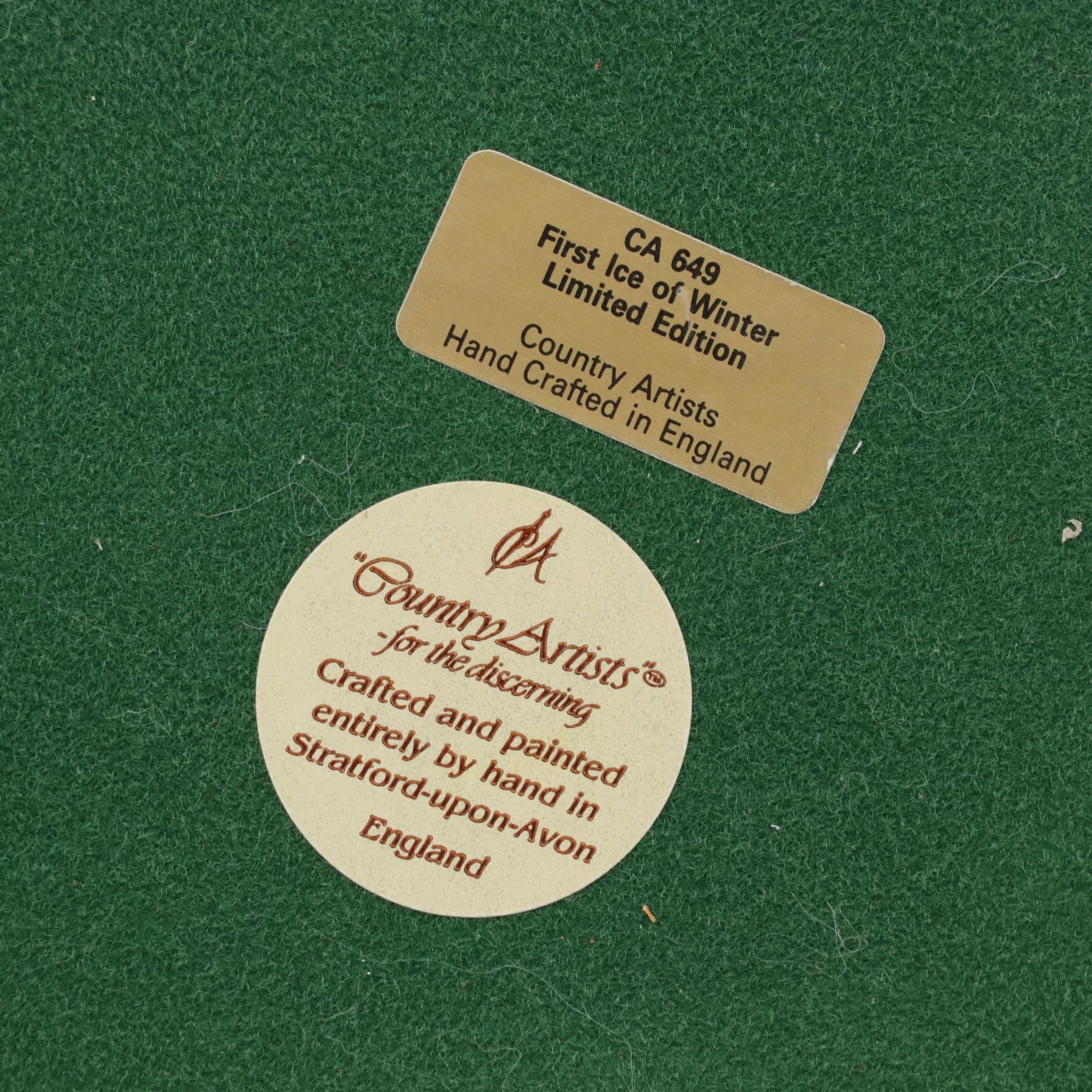 Country Artists Hand Painted Cast Resin Figurines of Wolves, Late 20th Century