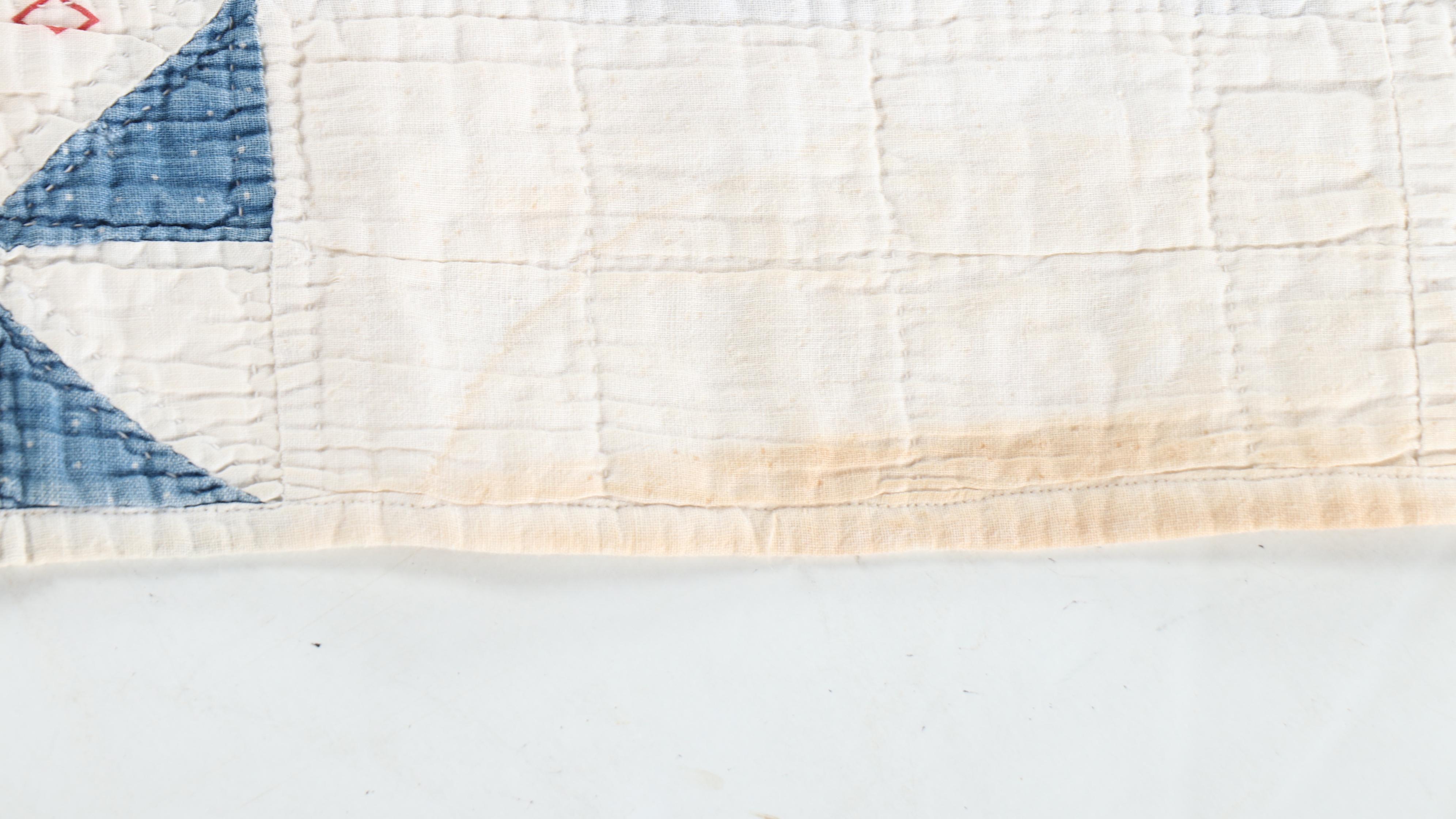 Hand-Stitched "Pinwheel" Quilt