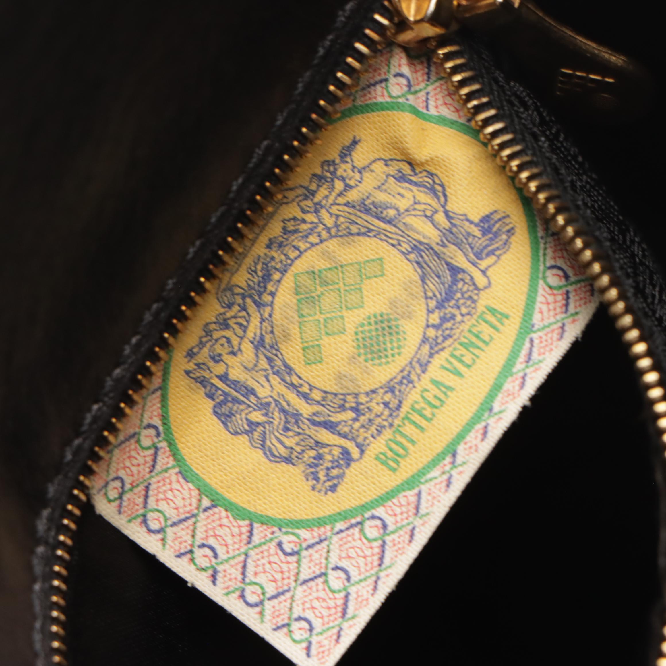 Bottega Veneta Intrecciato Black Lambskin Leather Shoulder Bag