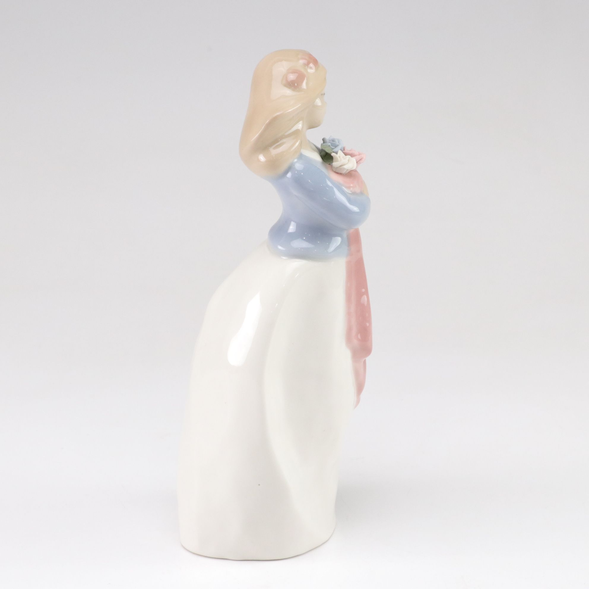 Lladró "Little Couple Kissing" and "Boy with Lamb" with Tengra Figure, 1990s