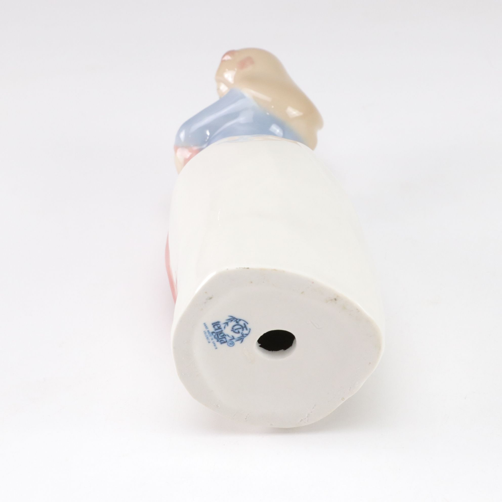 Lladró "Little Couple Kissing" and "Boy with Lamb" with Tengra Figure, 1990s