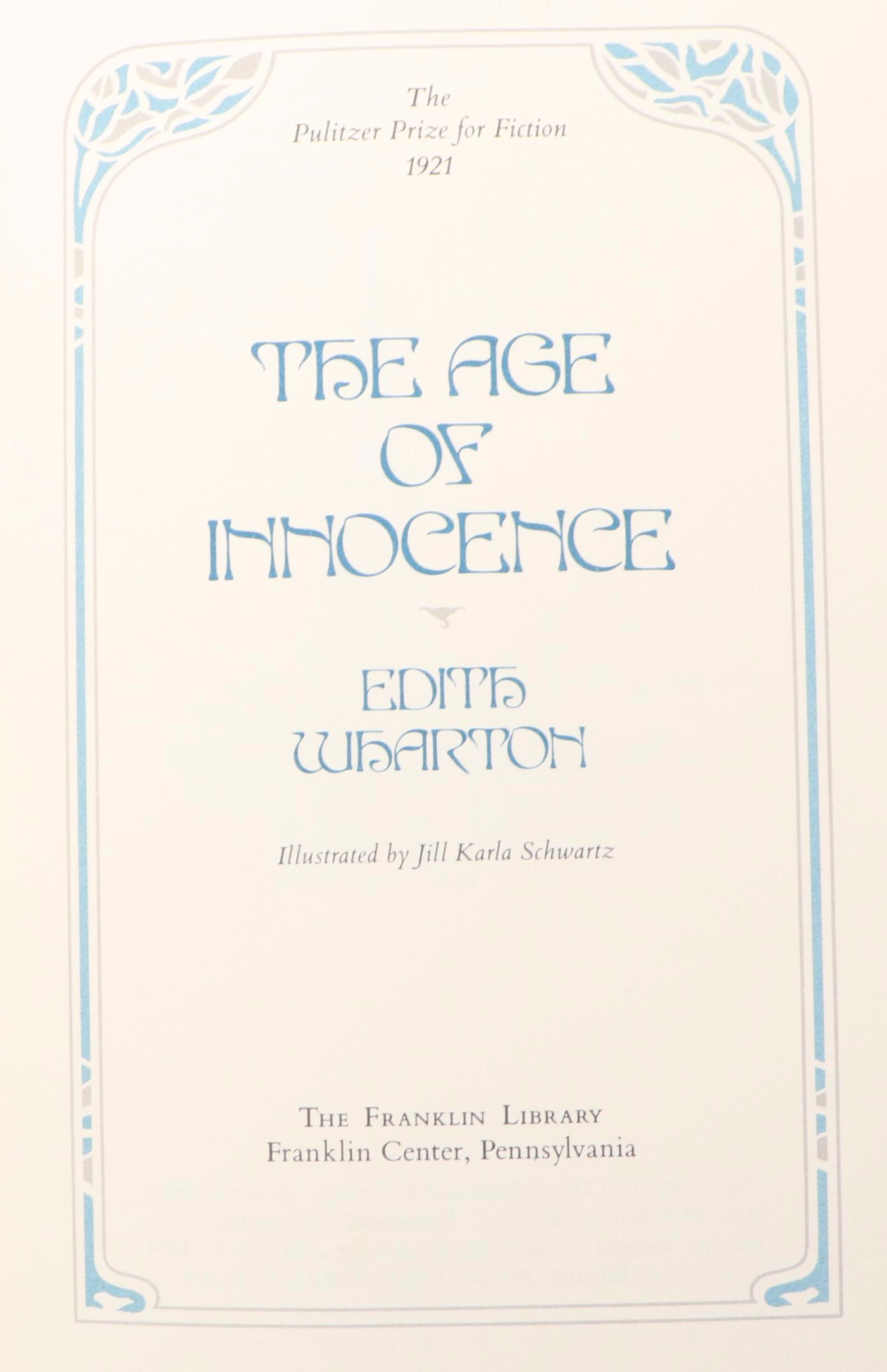 Franklin Library "The Age of Innocence" by Edith Wharton and More Classics