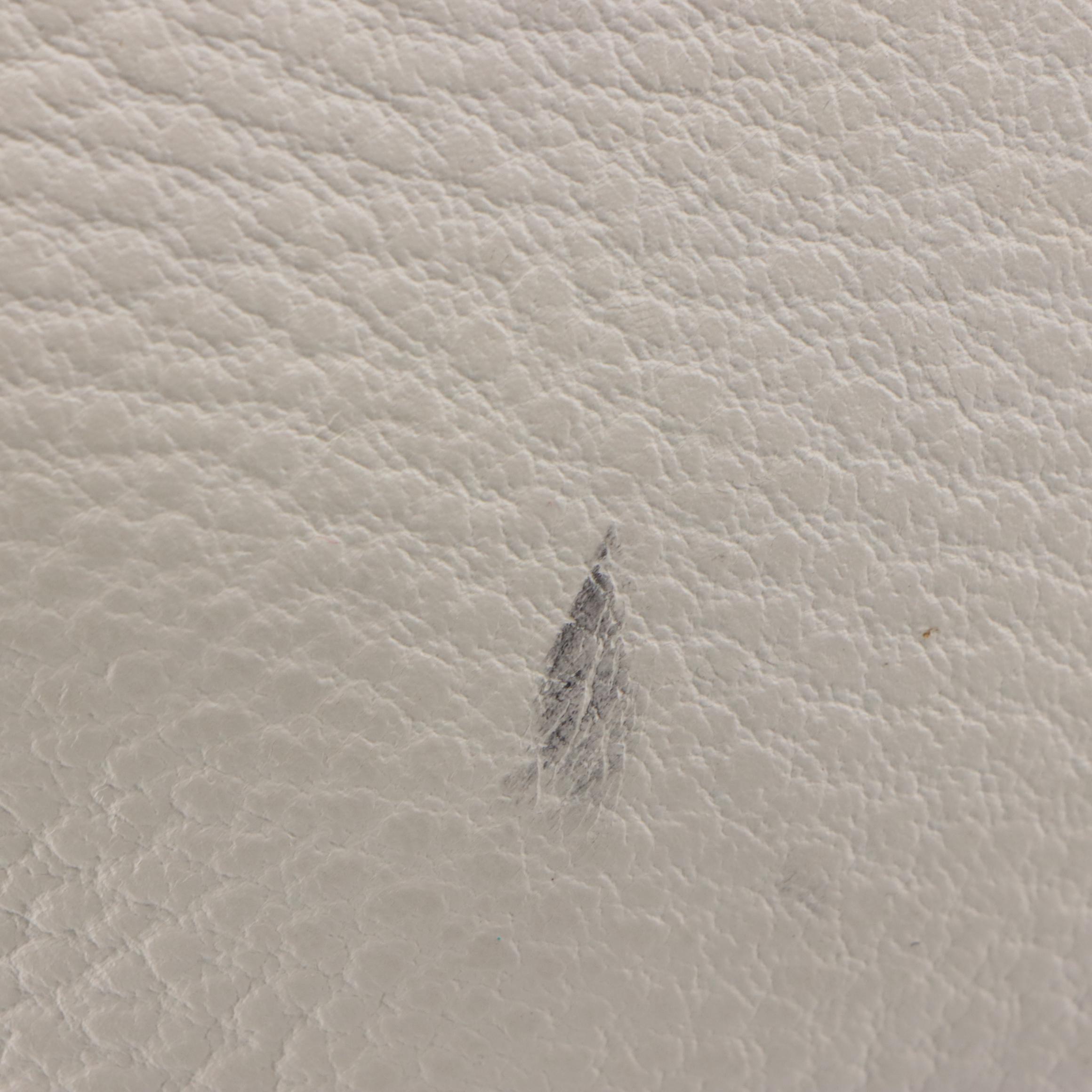 Gucci GG Web Stripe Blondie Shoulder Bag in White Grained Leather