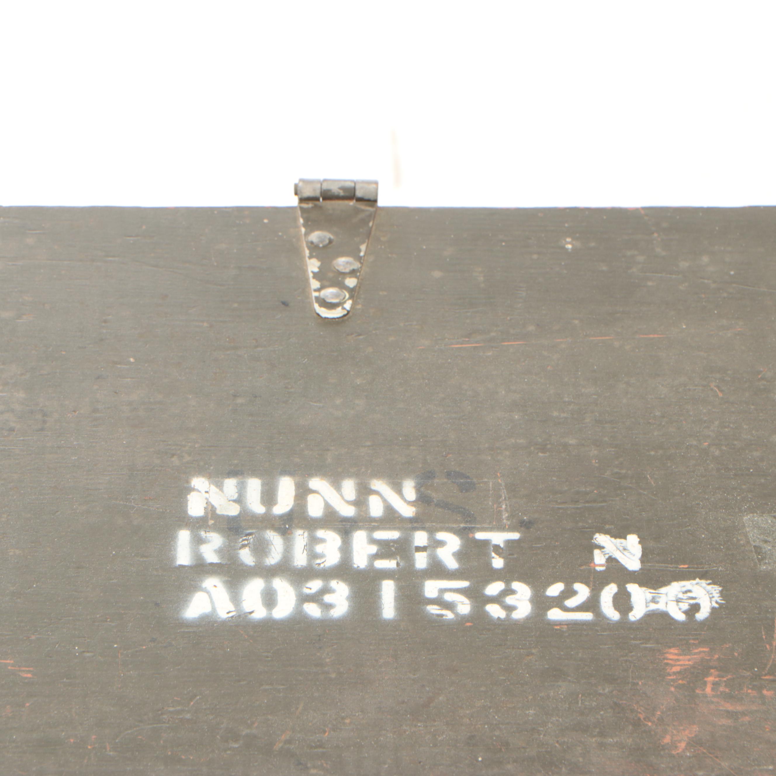 U.S. Military Wooden Footlocker, Mid-20th Century