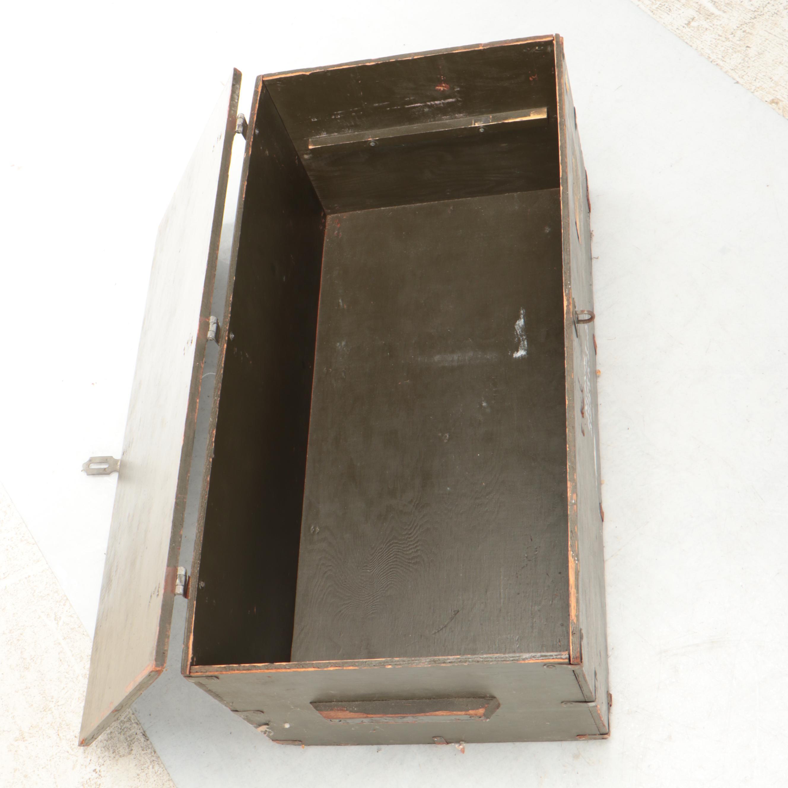 U.S. Military Wooden Footlocker, Mid-20th Century