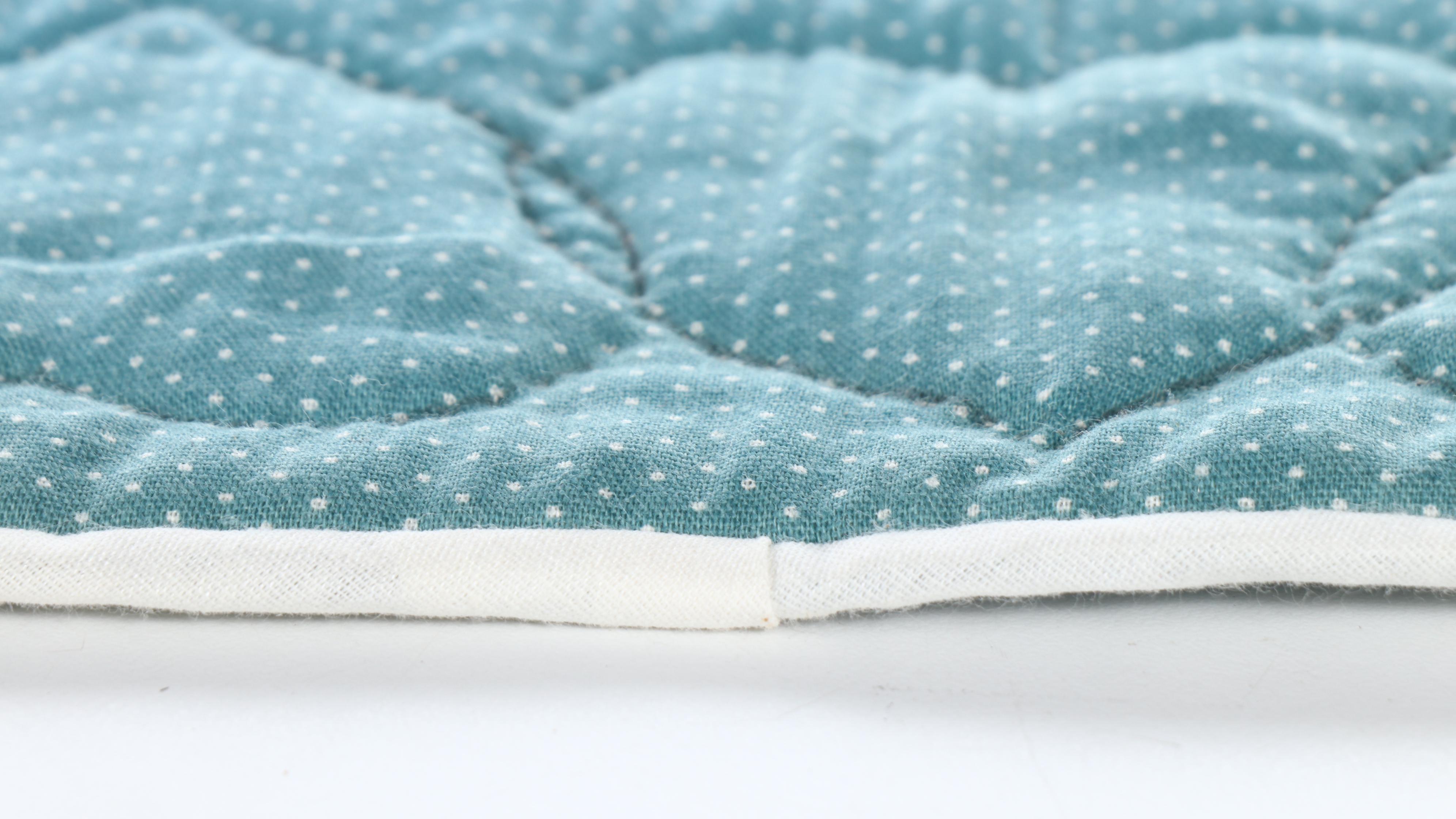 Hand-Stitched "Nine Patch" Variation Small Quilt or Baby Blanket