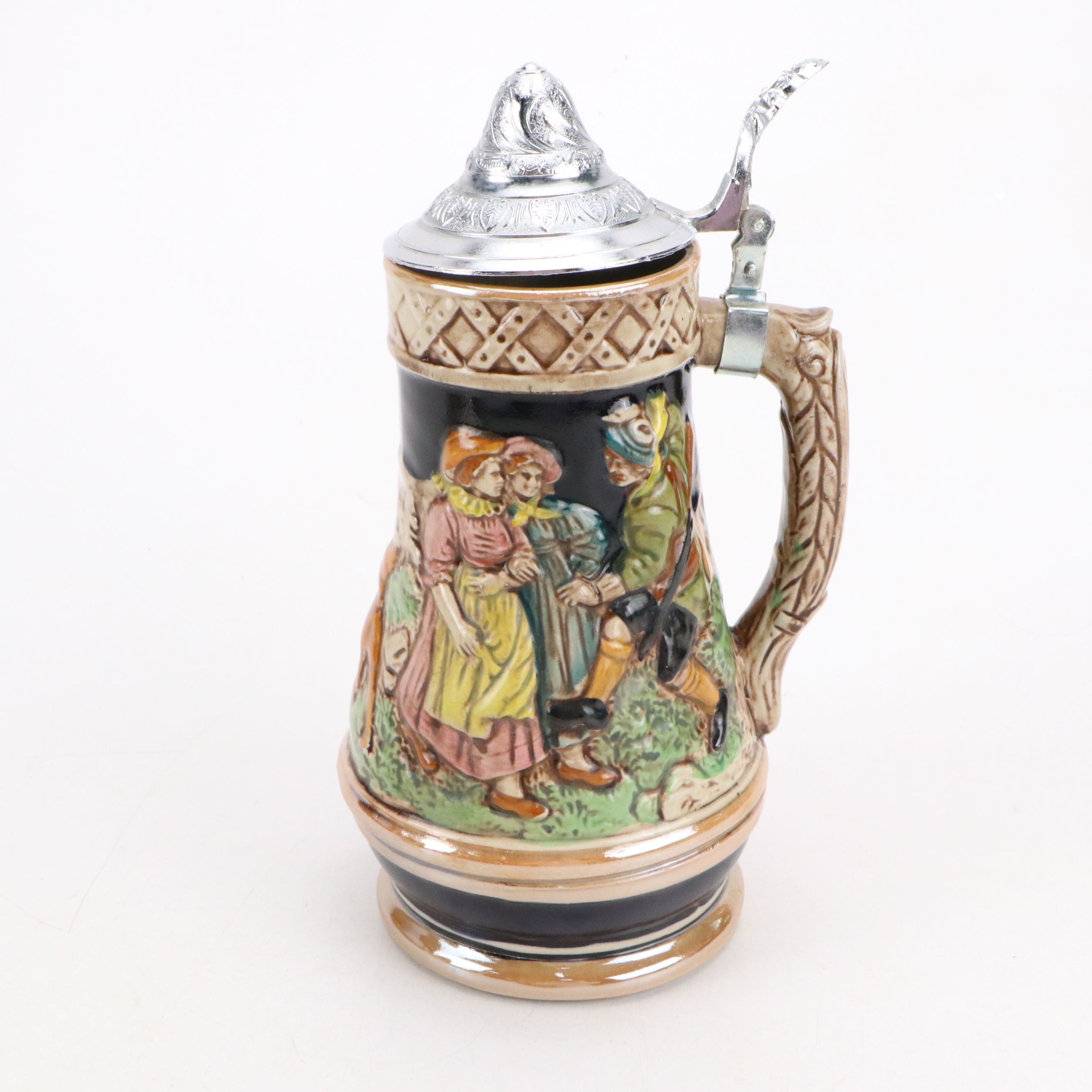 Bravo and Other Ceramic Steins with Stein Style Music Box
