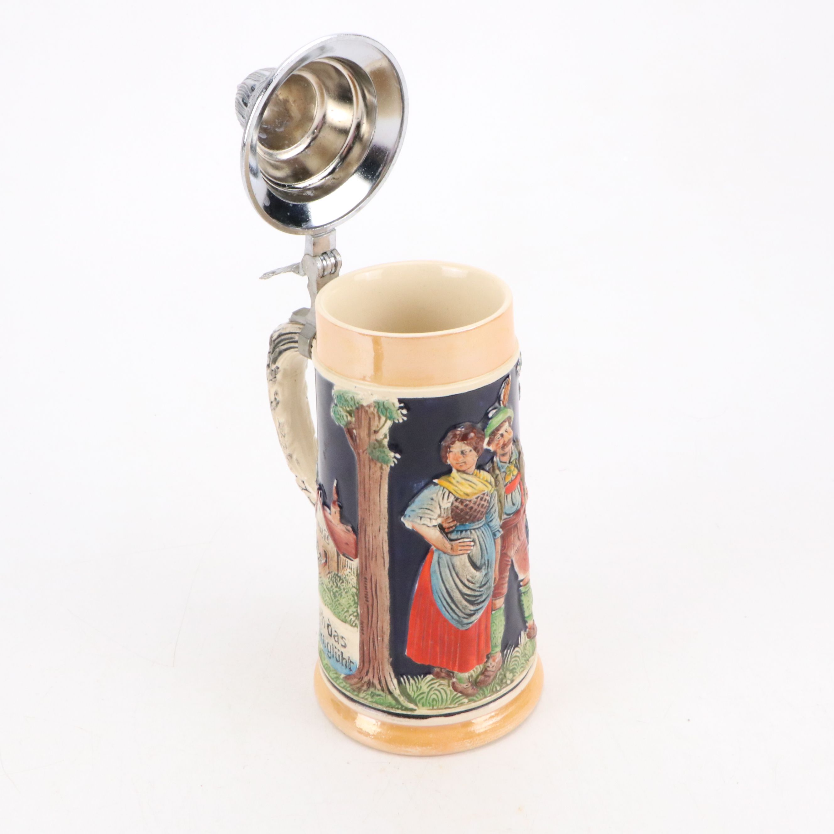 Bravo and Other Ceramic Steins with Stein Style Music Box