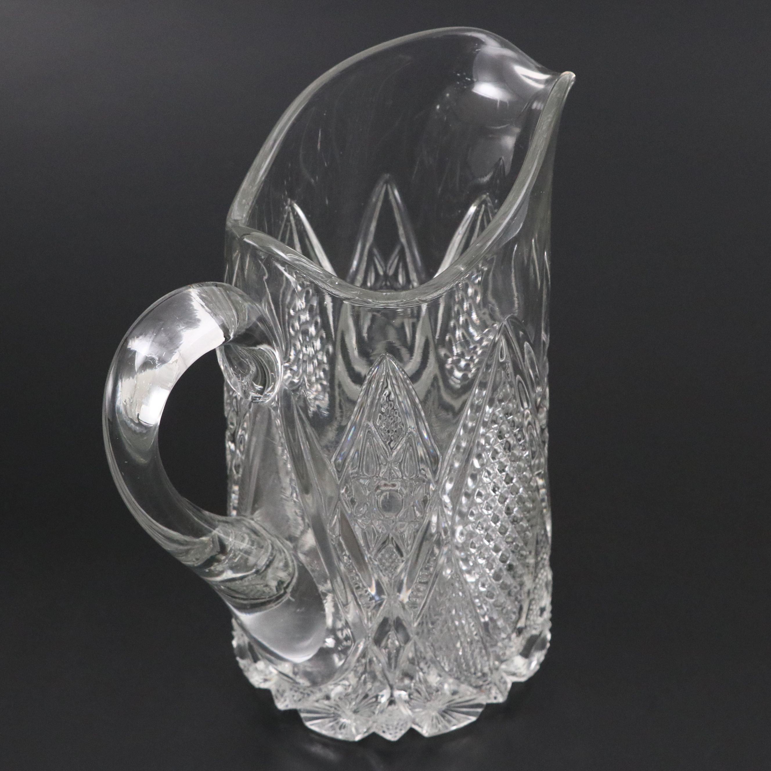 EAPG US Glass "Minnesota Clear" Pitcher and Tumblers, Early 20th Century