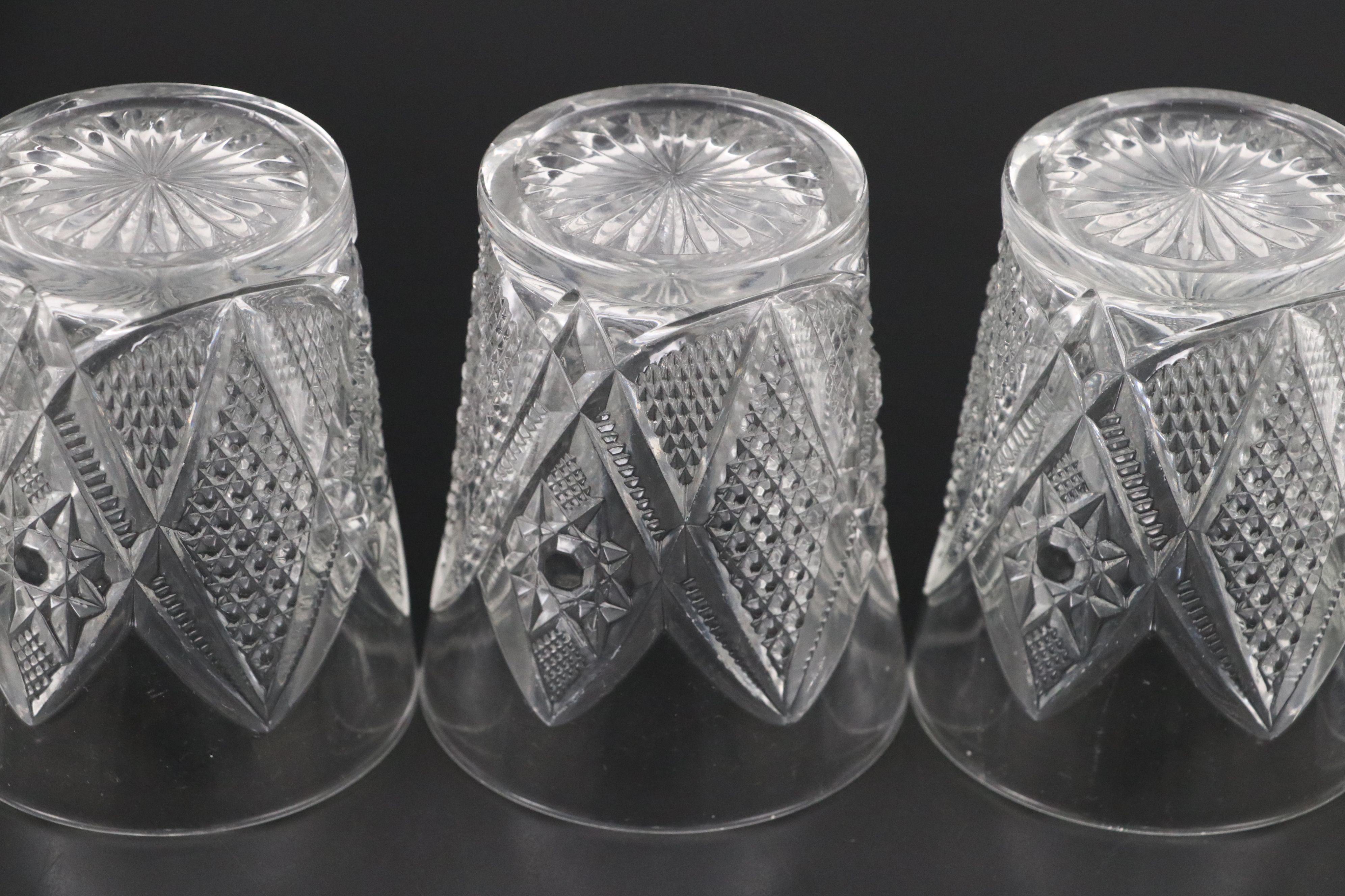 EAPG US Glass "Minnesota Clear" Pitcher and Tumblers, Early 20th Century