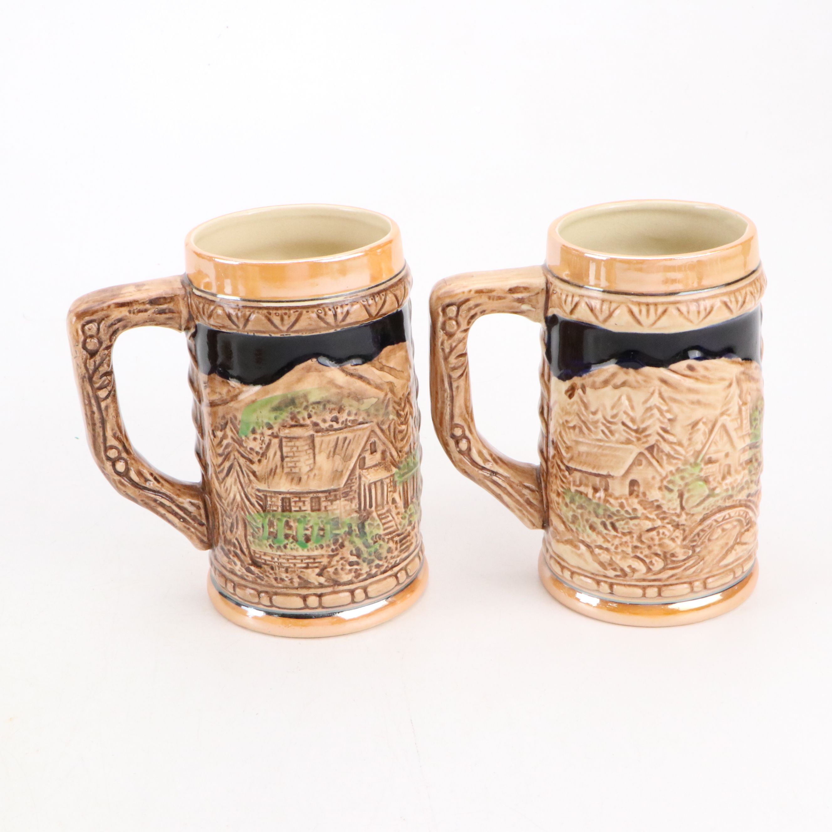 Rossini and Other Ceramic Stein Mugs and Pitcher