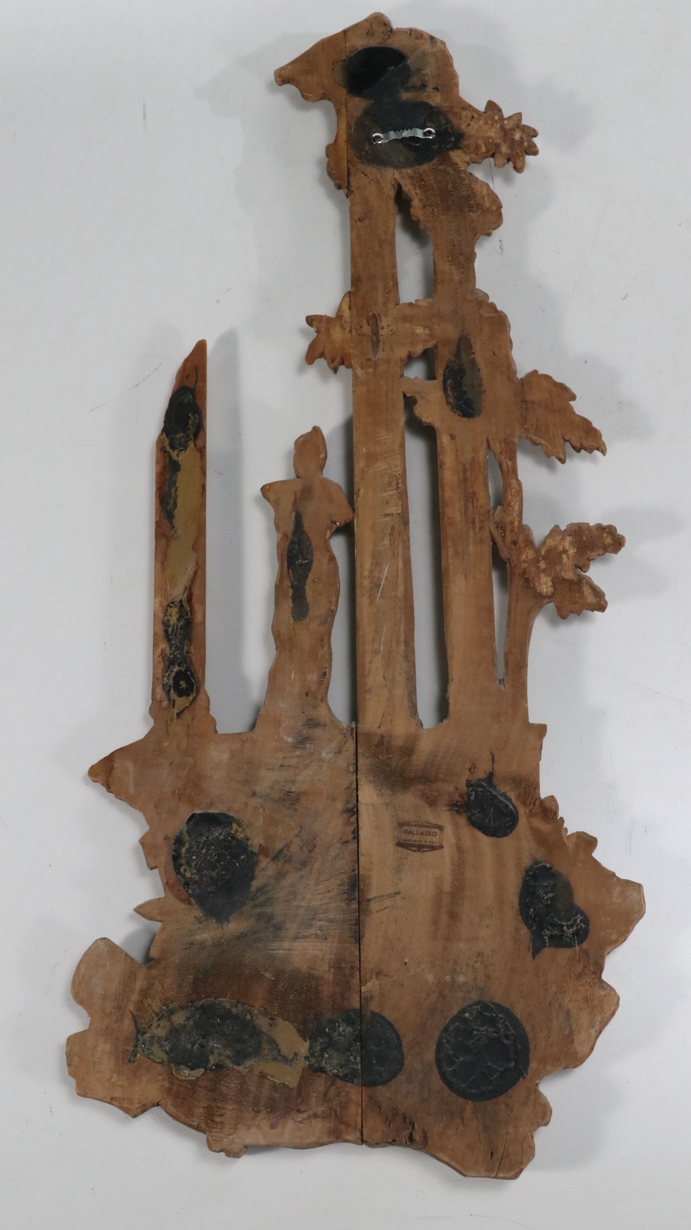 Palladio Carved Wood Roman Ruins Wall Plaques, 20th Century