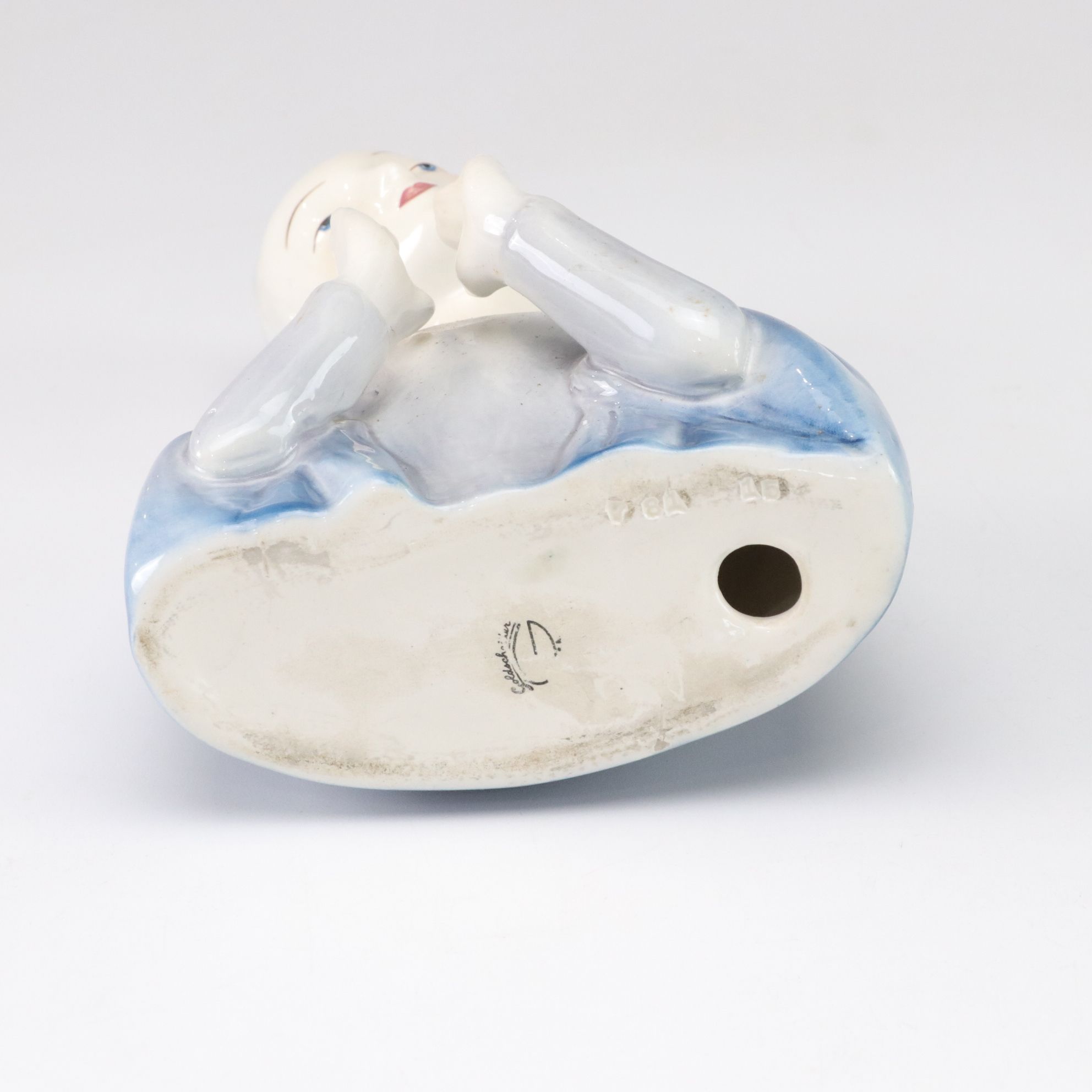 Goldscheider Hand-Painted "Madonna Praying" Porcelain and Chalkware Figurines