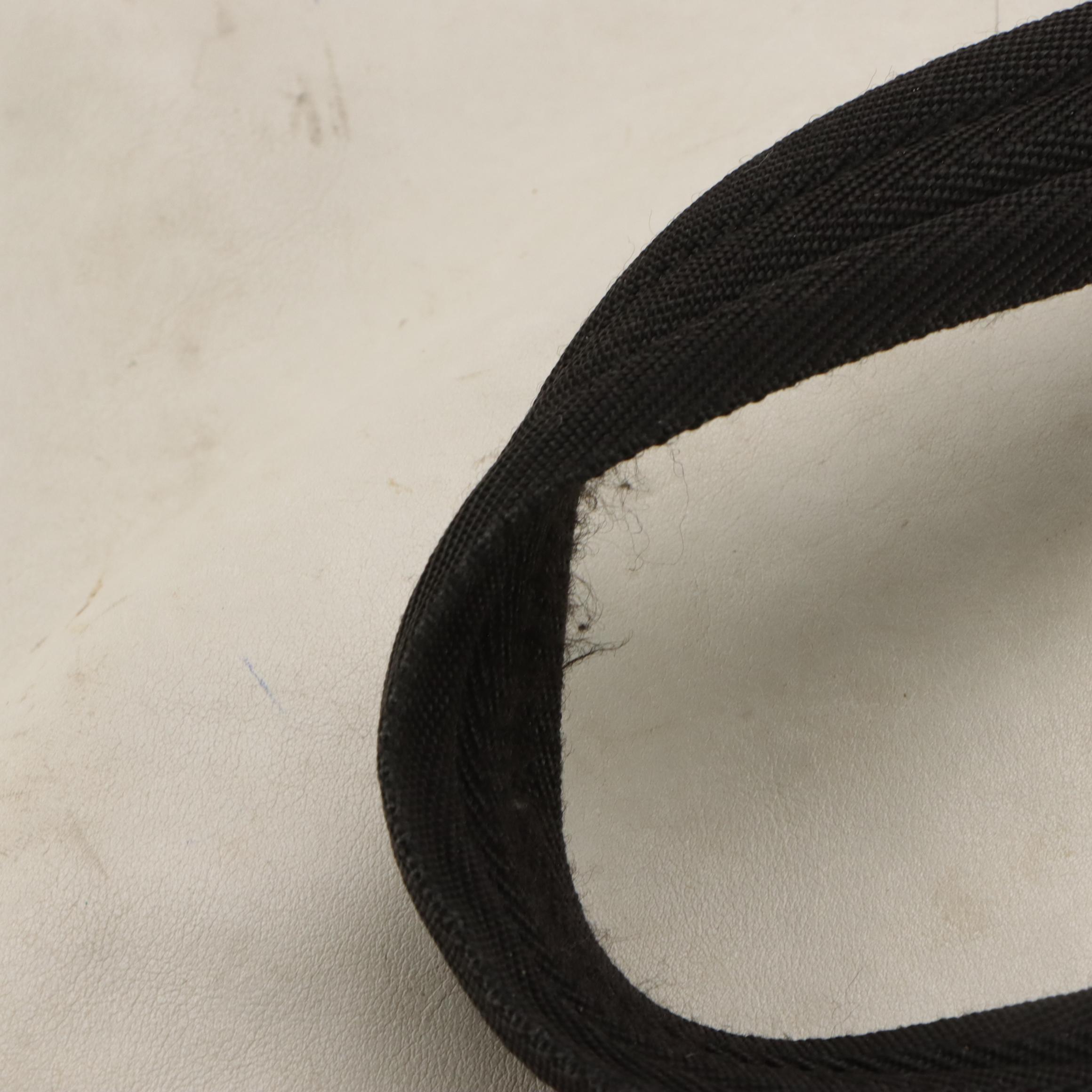 Prada Front-Pocket Shoulder Bag in White Leather with Black Canvas Strap