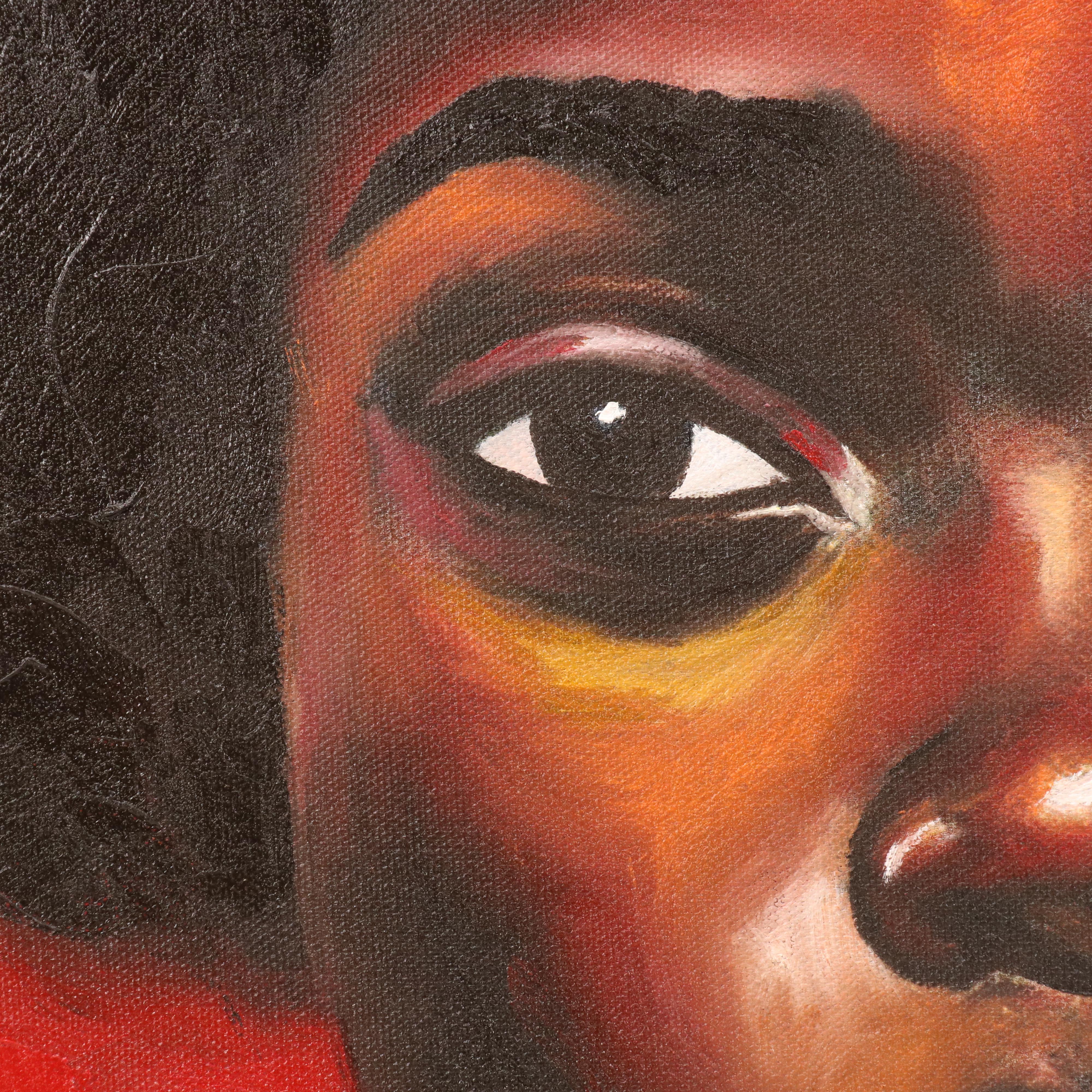 Oluwakemi Omowaire Oil Portrait "Eyes Set On Dawns.," 21st Century