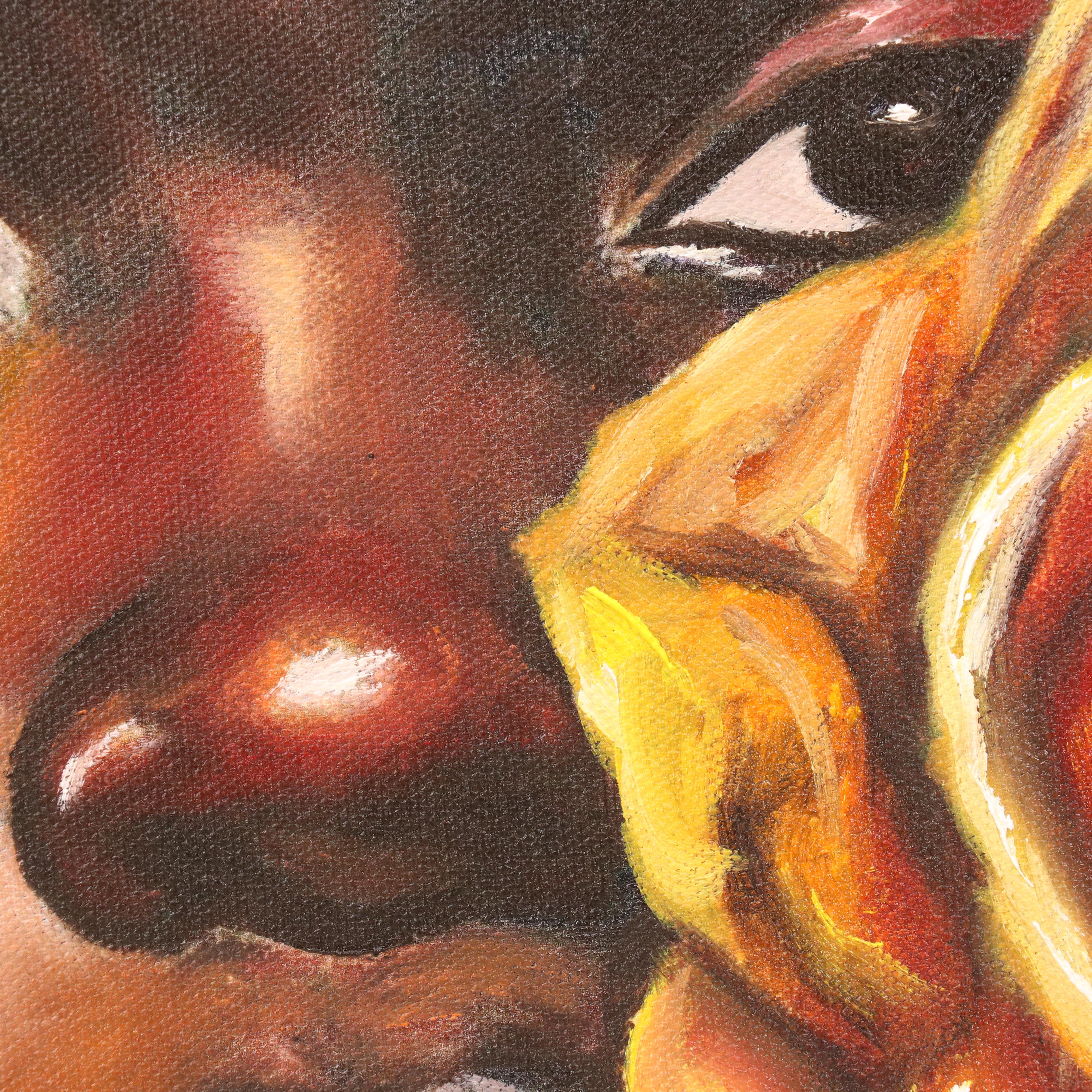 Oluwakemi Omowaire Oil Portrait "Eyes Set On Dawns.," 21st Century