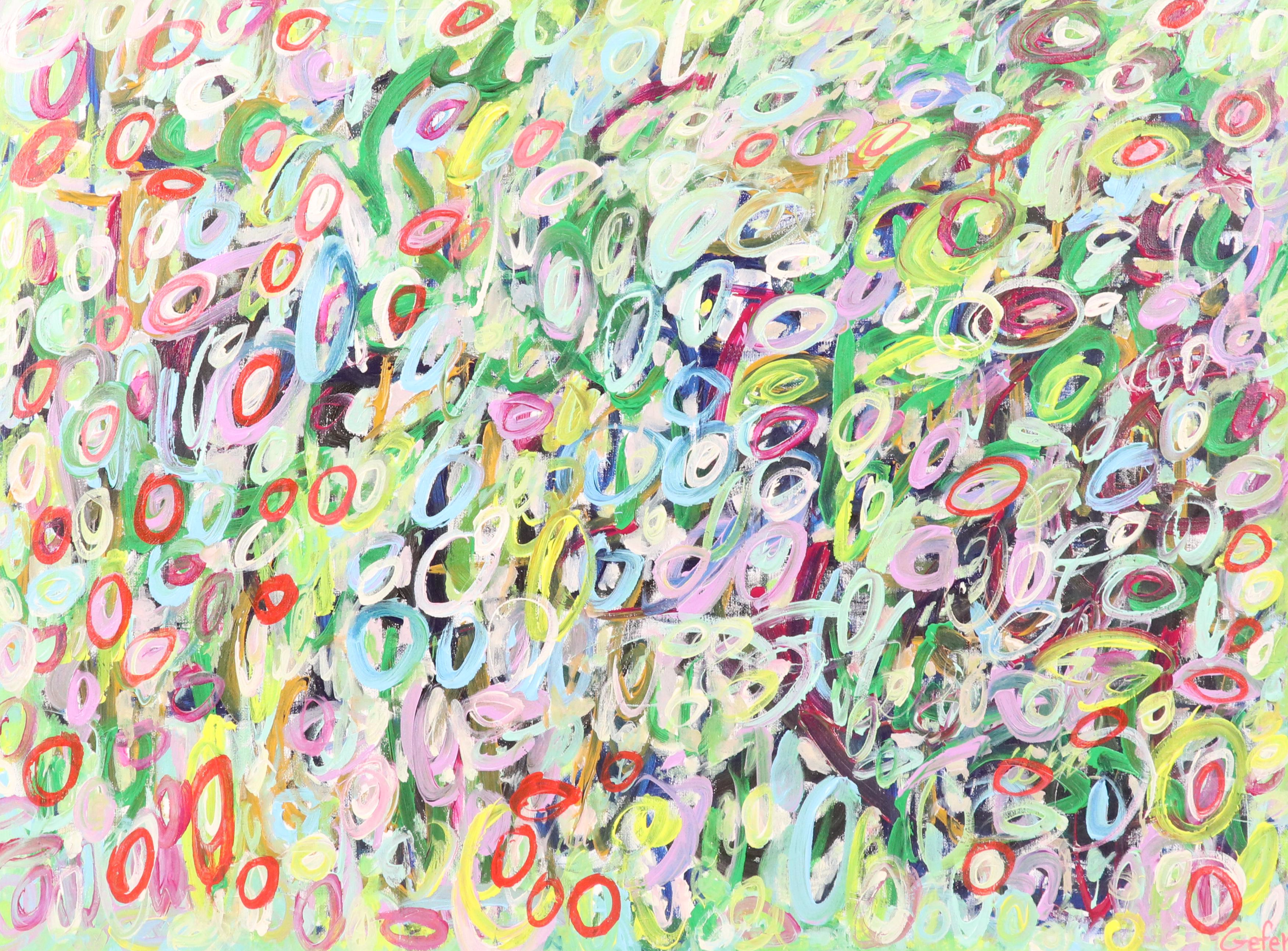 Saul Gefen Stylized Abstract Acrylic Painting "Wild," 2025