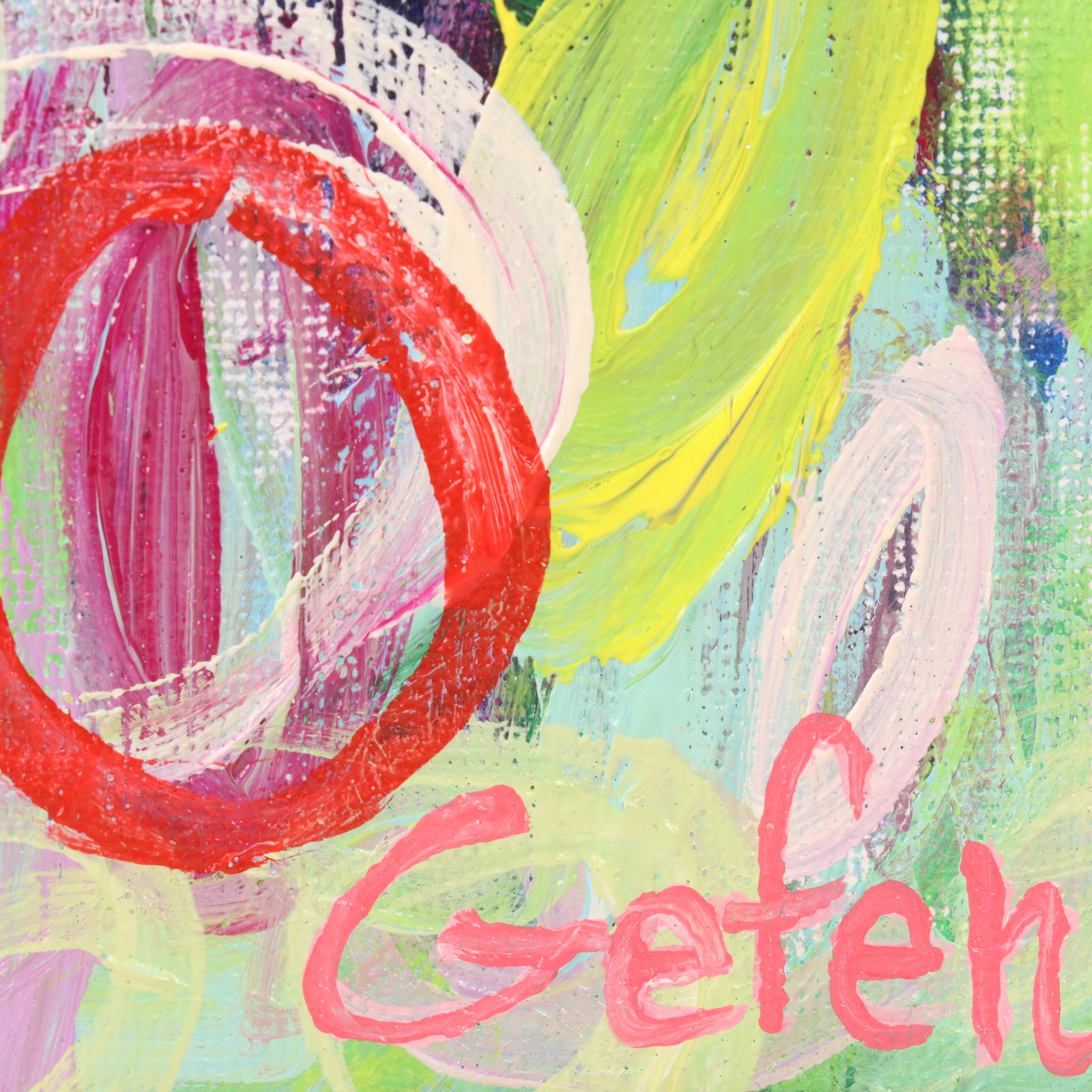 Saul Gefen Stylized Abstract Acrylic Painting "Wild," 2025