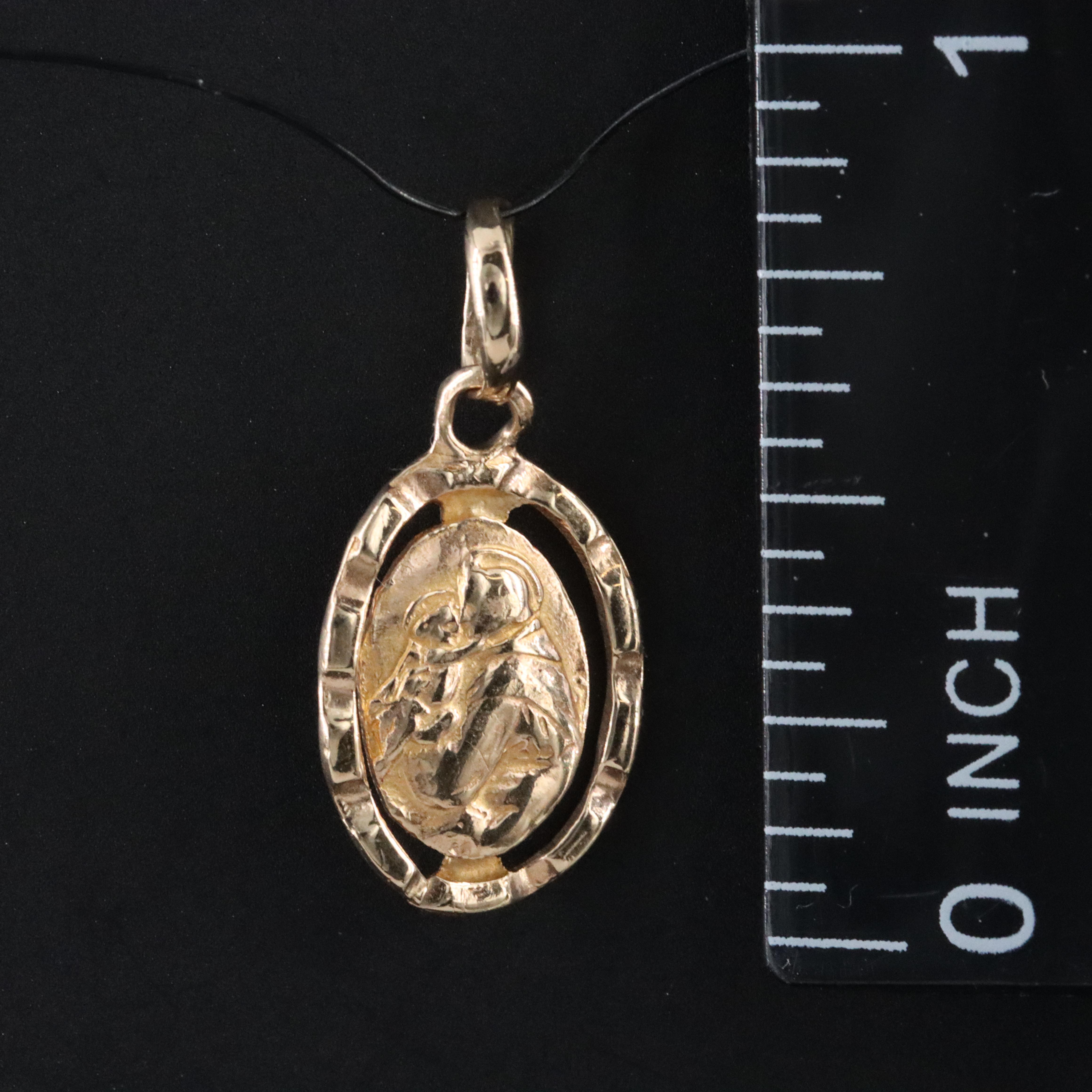 Italian 12K St. Anthony of Padua Charm Pendant