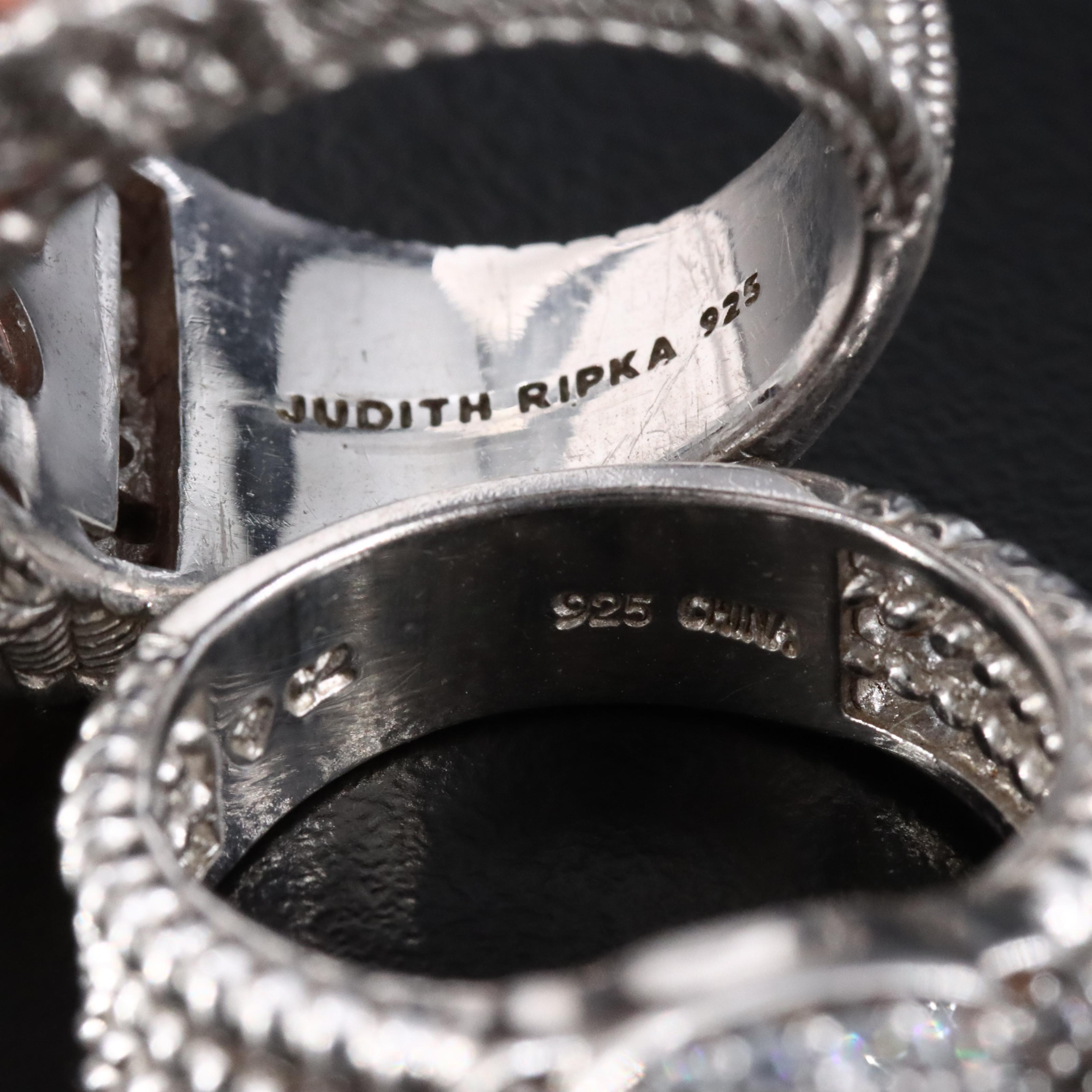 Judith RIpka, Sterling and Rhodochrosite Featured in Ring Collection