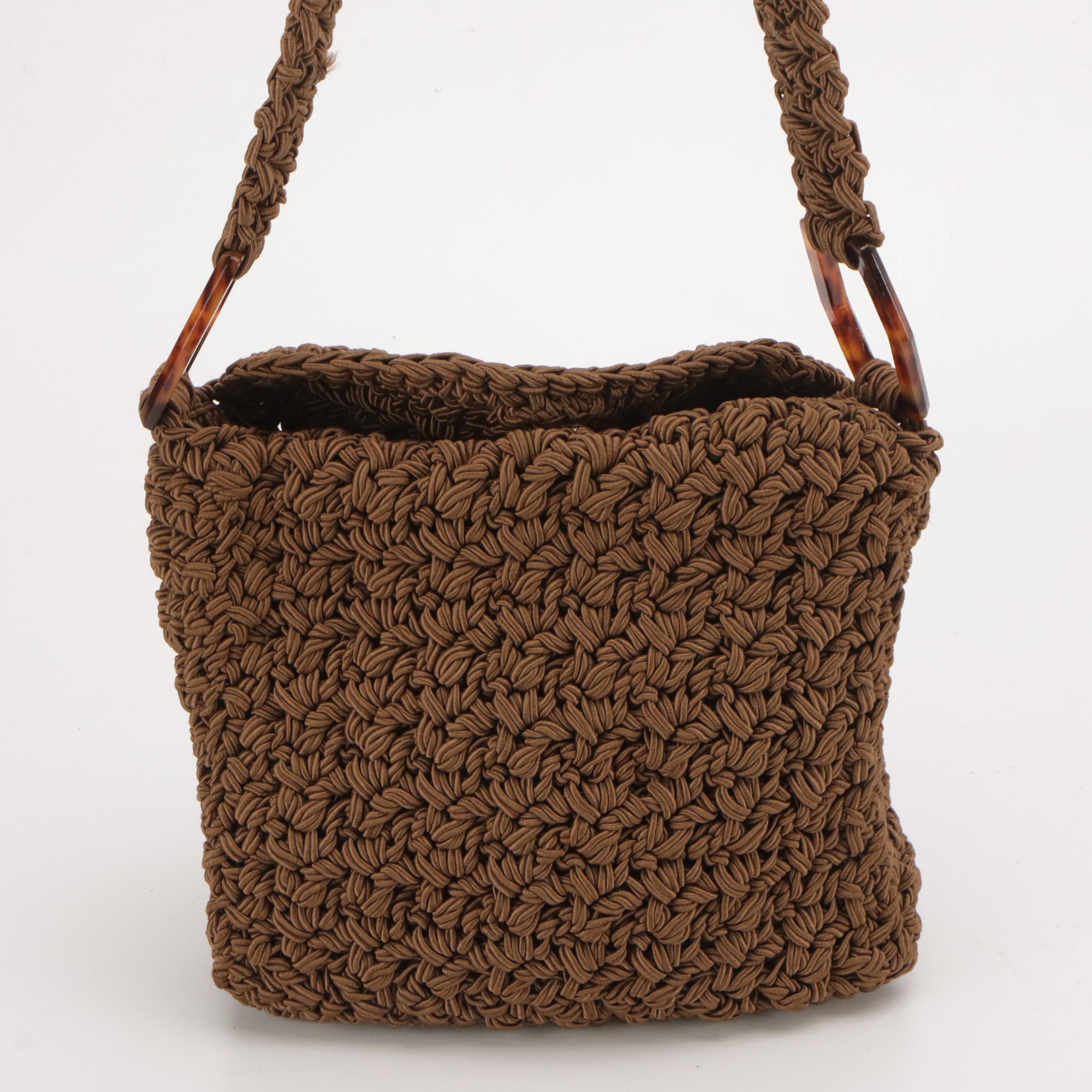 Carrie Forbes Crochet Woven Shoulder Bag, Other Snakeskin Evening Bag & Clutch