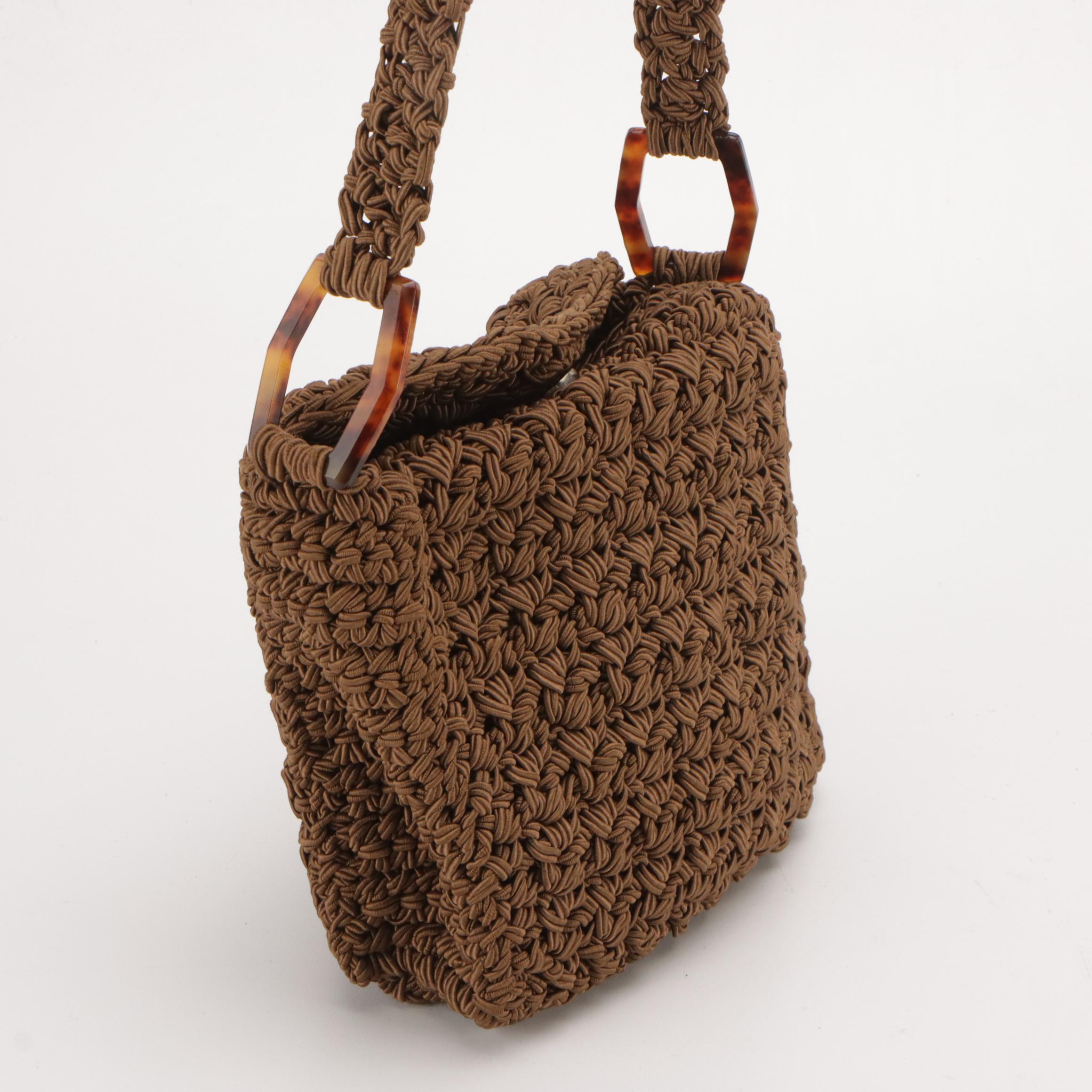 Carrie Forbes Crochet Woven Shoulder Bag, Other Snakeskin Evening Bag & Clutch