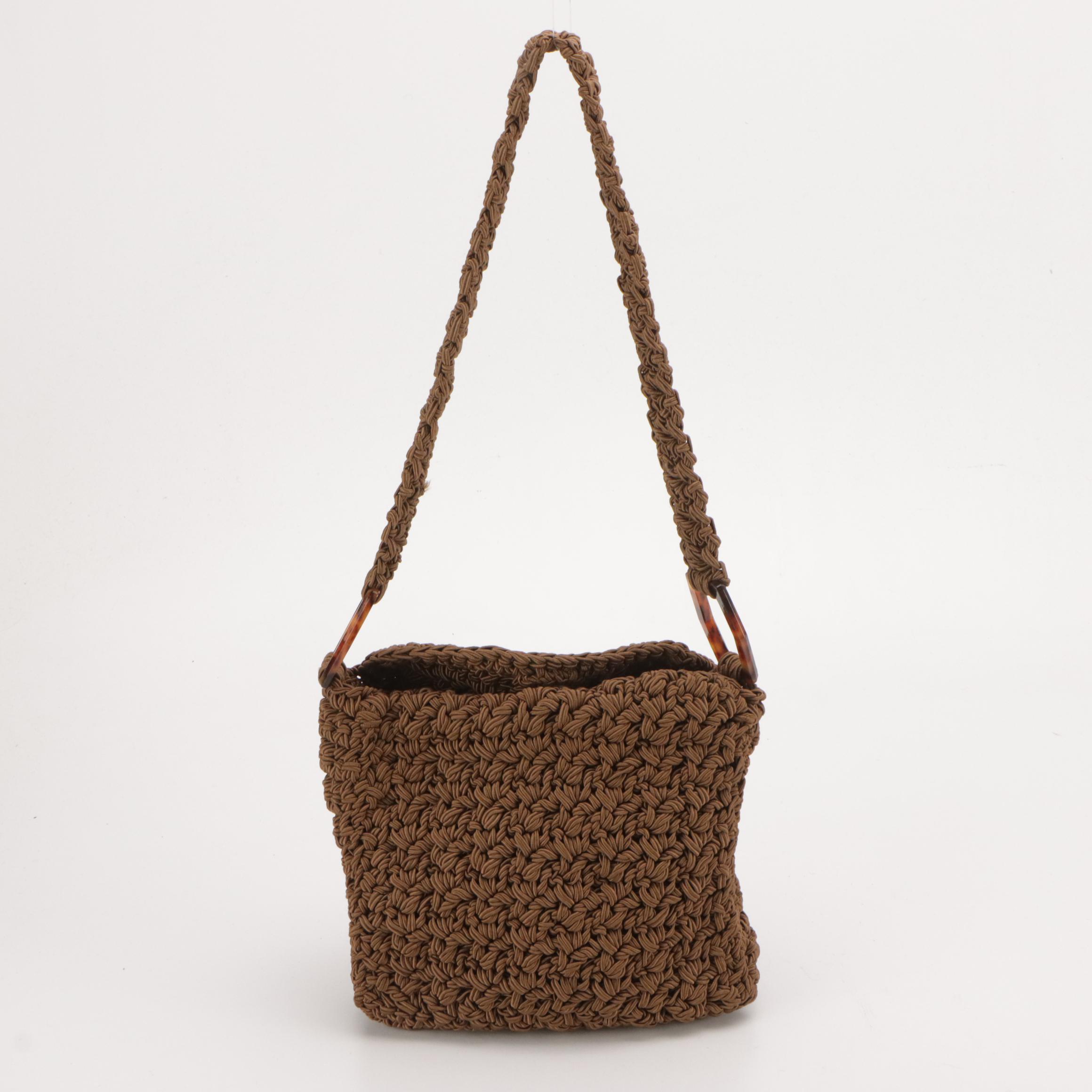 Carrie Forbes Crochet Woven Shoulder Bag, Other Snakeskin Evening Bag & Clutch