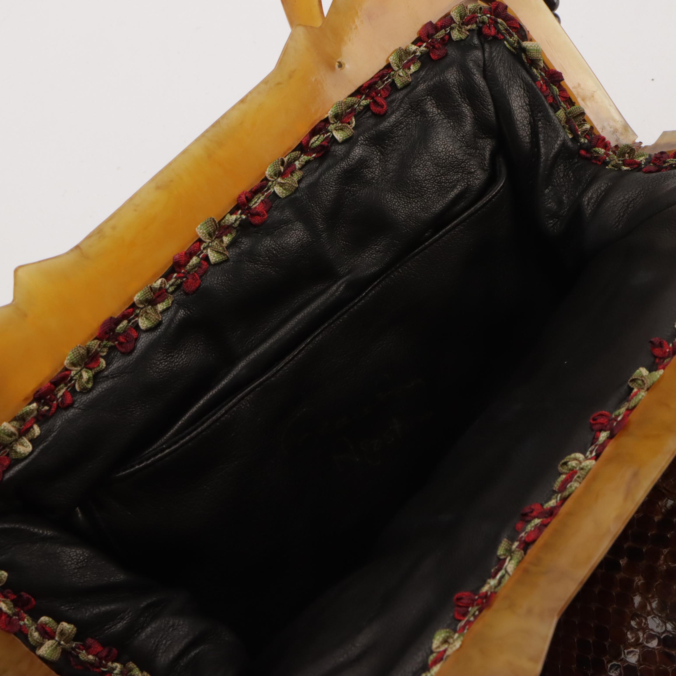 Carrie Forbes Crochet Woven Shoulder Bag, Other Snakeskin Evening Bag & Clutch