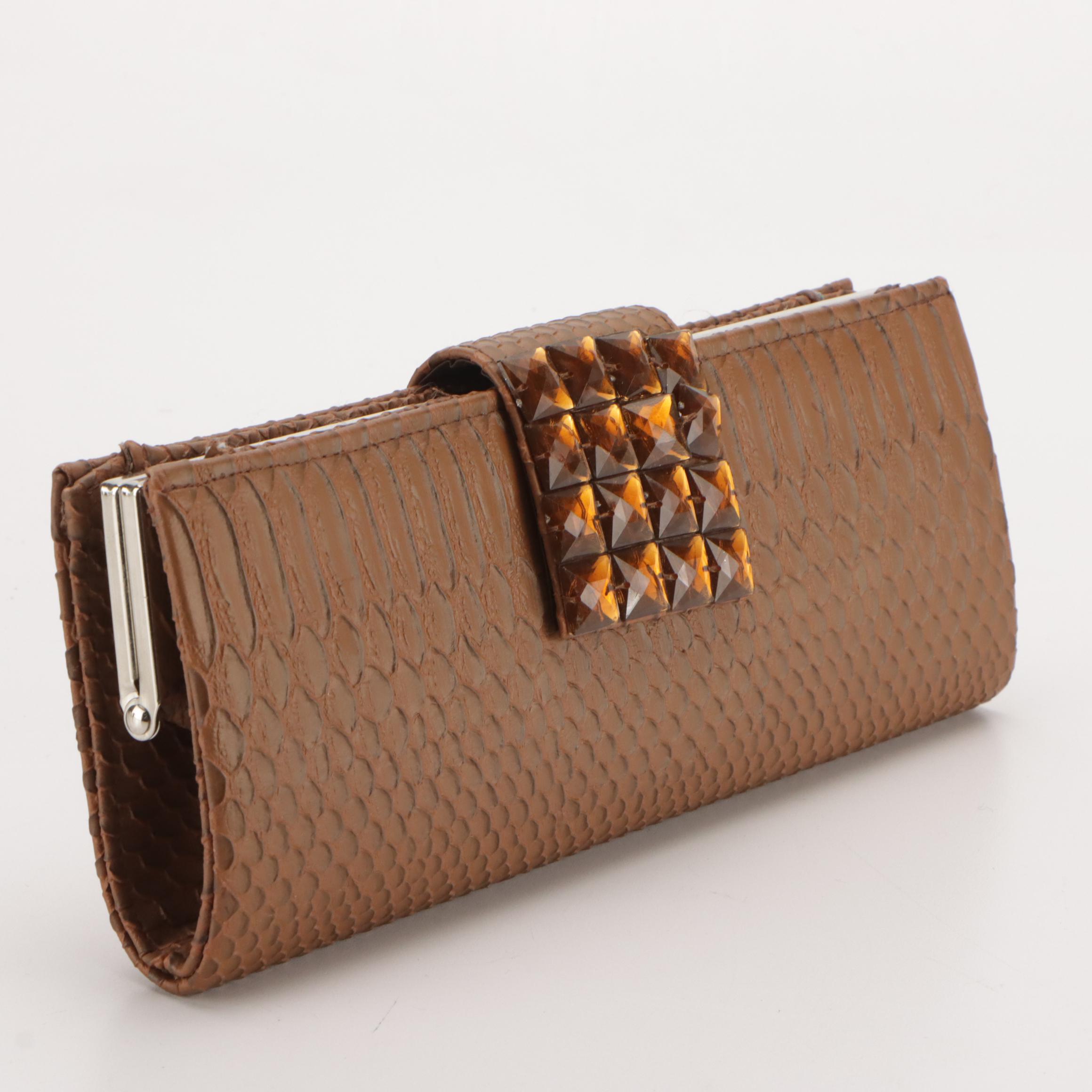 Carrie Forbes Crochet Woven Shoulder Bag, Other Snakeskin Evening Bag & Clutch