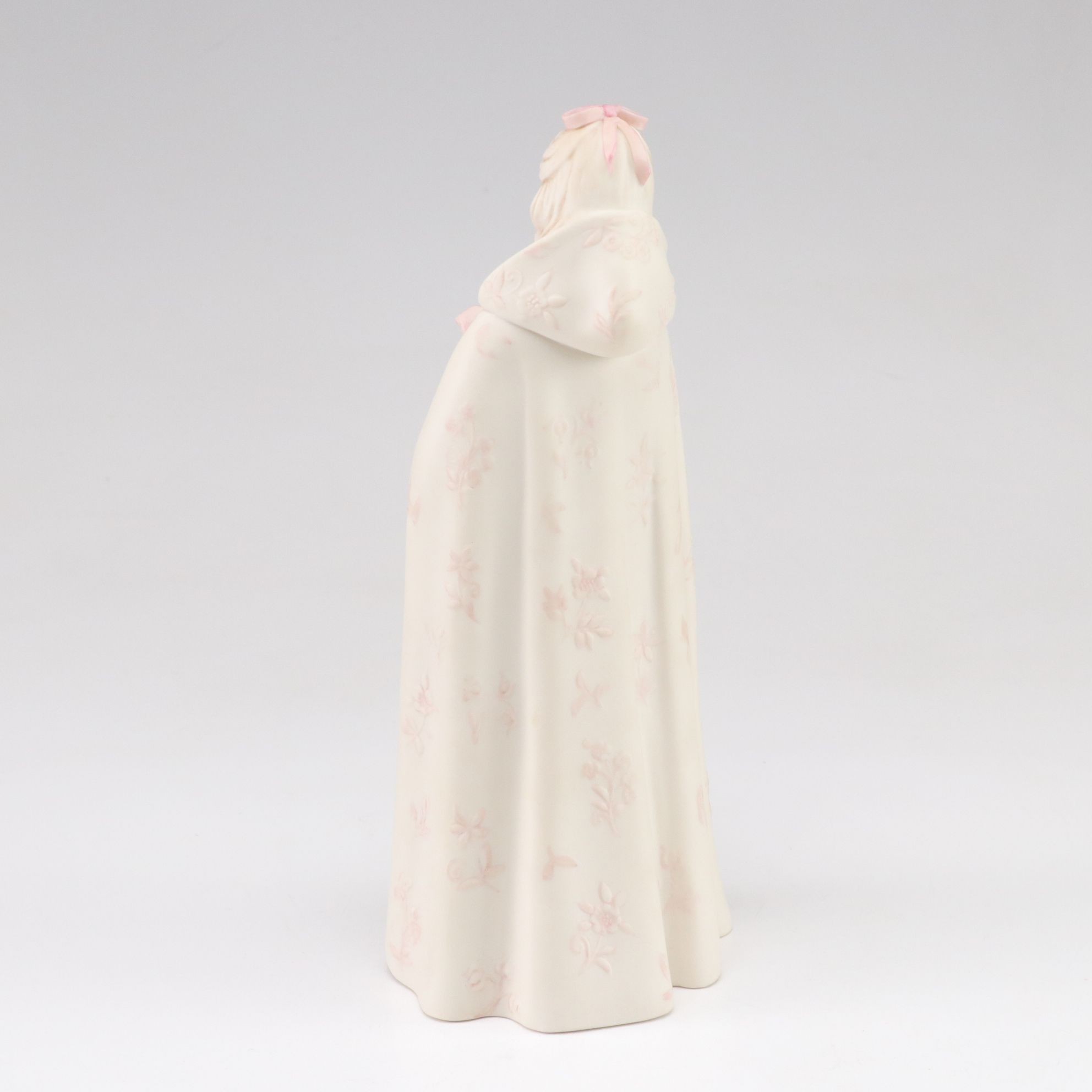 Cybis "Melissa" with Rabbits "Cotton, Fluff and Snow" Porcelain Figurines