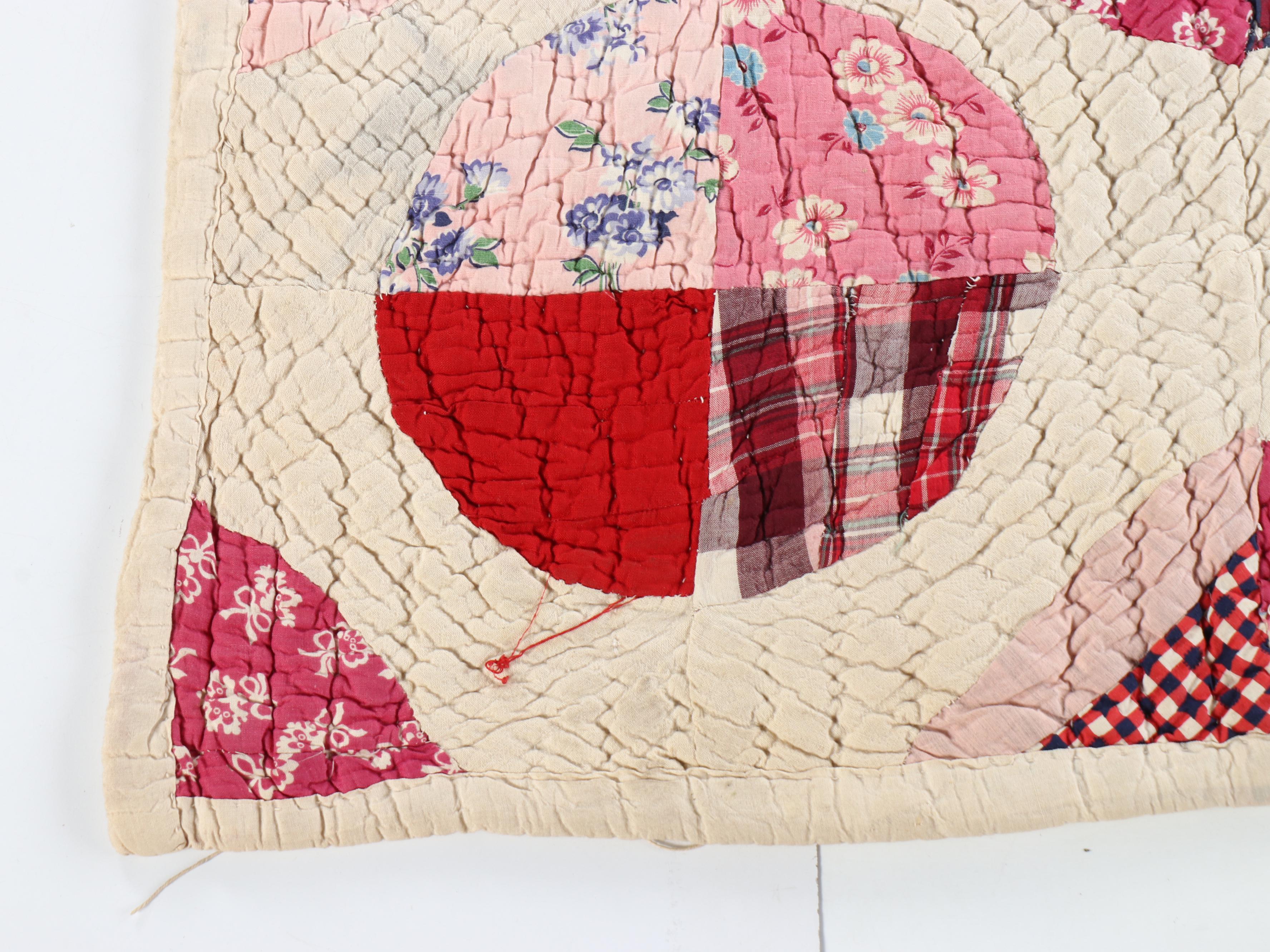 Handmade "Quarter Circle" Block Quilt