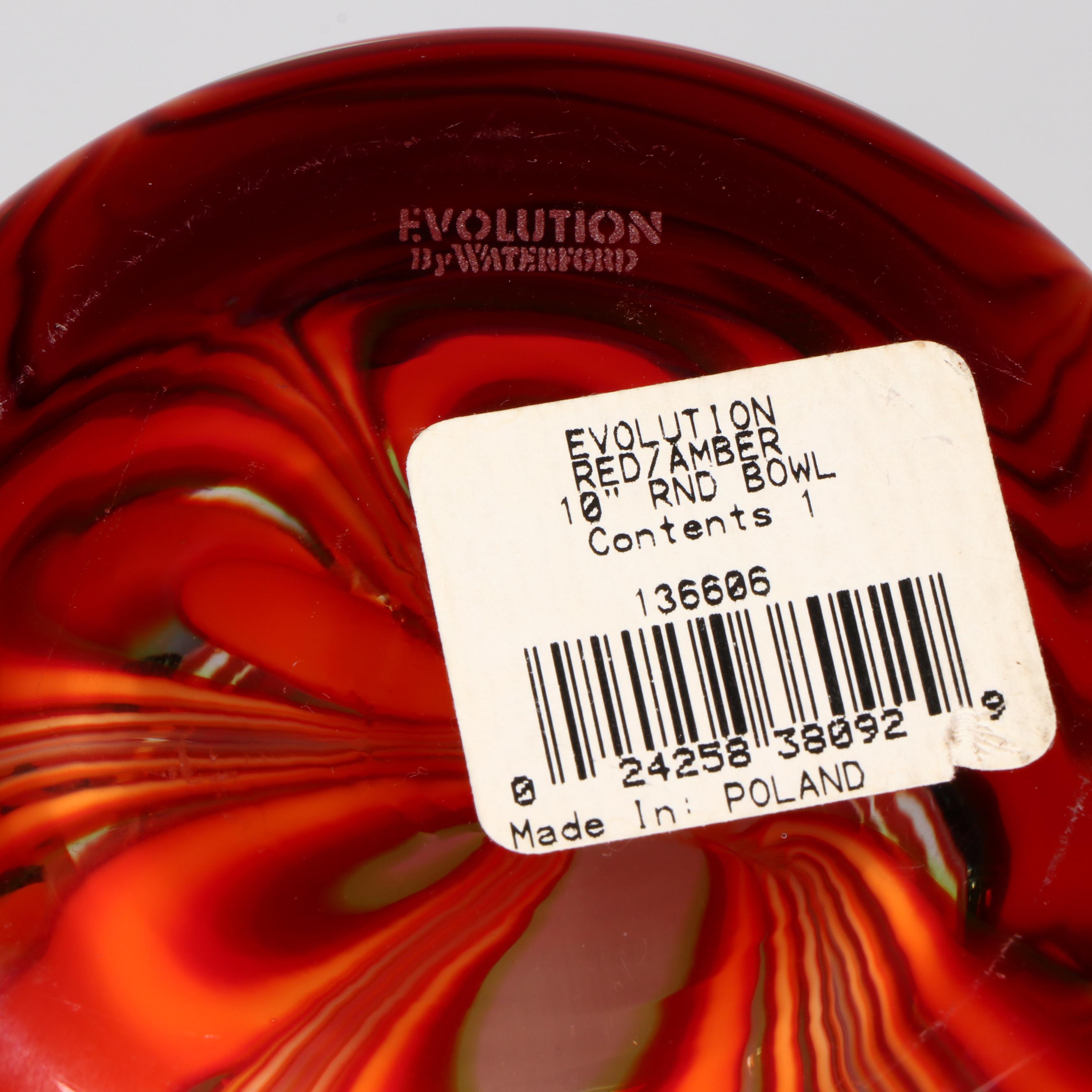 Waterford Crystal Evolution Red and Amber Flared Bowl, 2005–2016