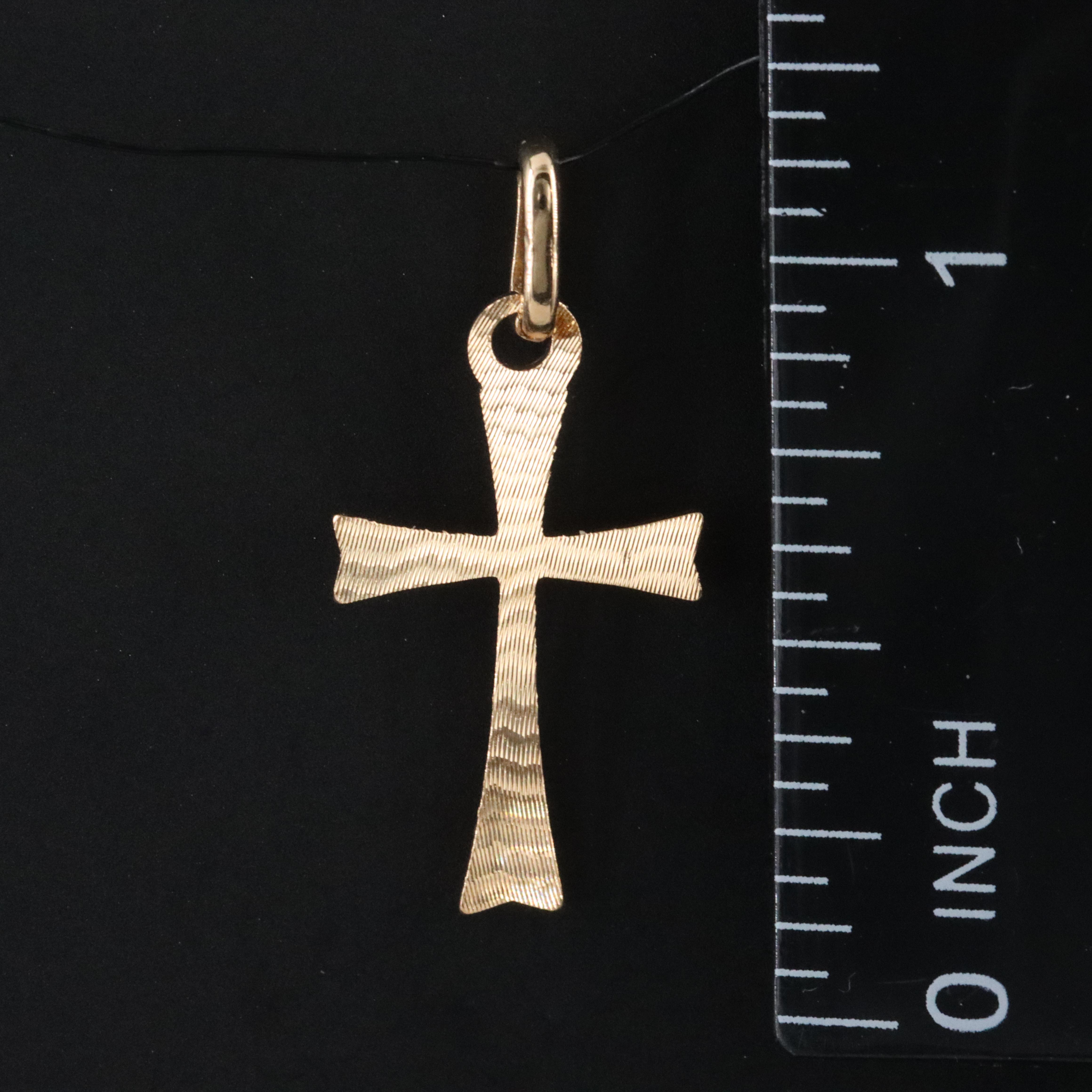 Italian 18K Cross Pendant