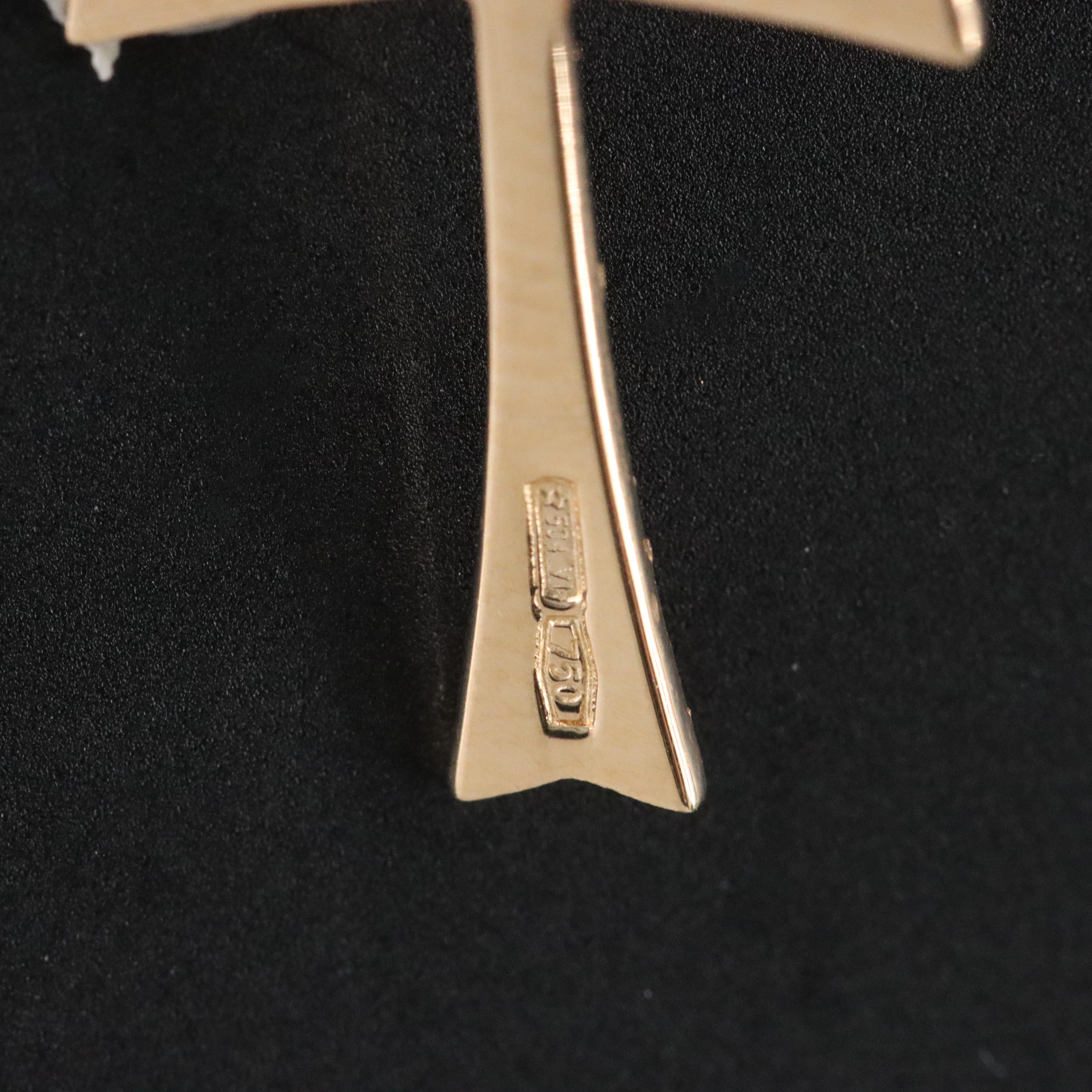 Italian 18K Cross Pendant