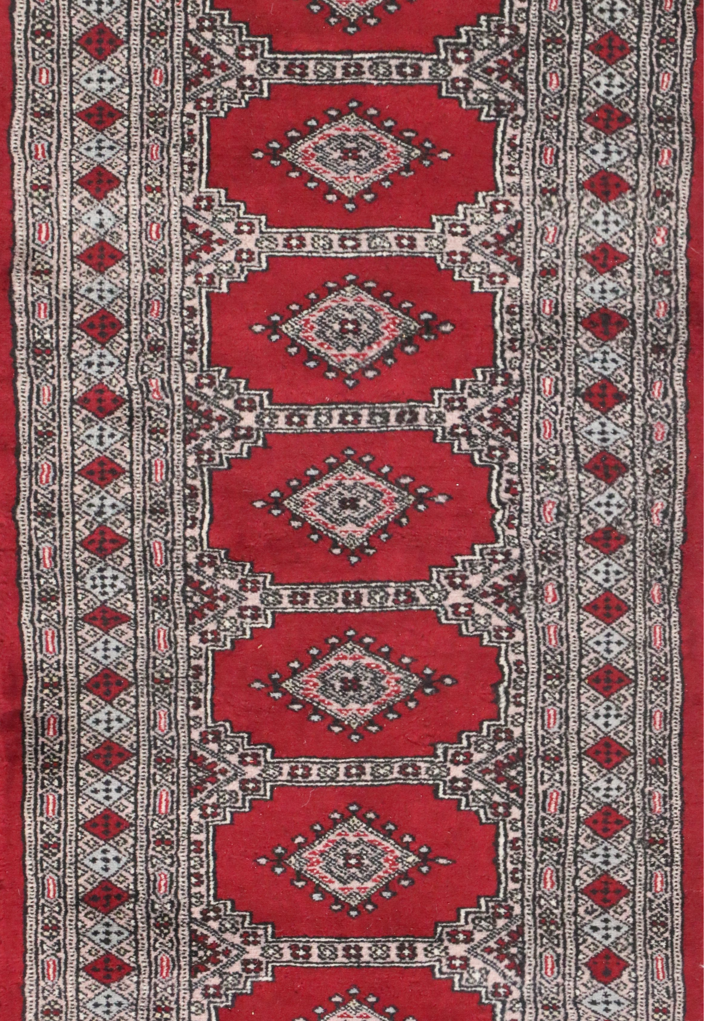 2'7 x 8'5 Hand-Knotted Pakistani Bokhara Carpet Runner