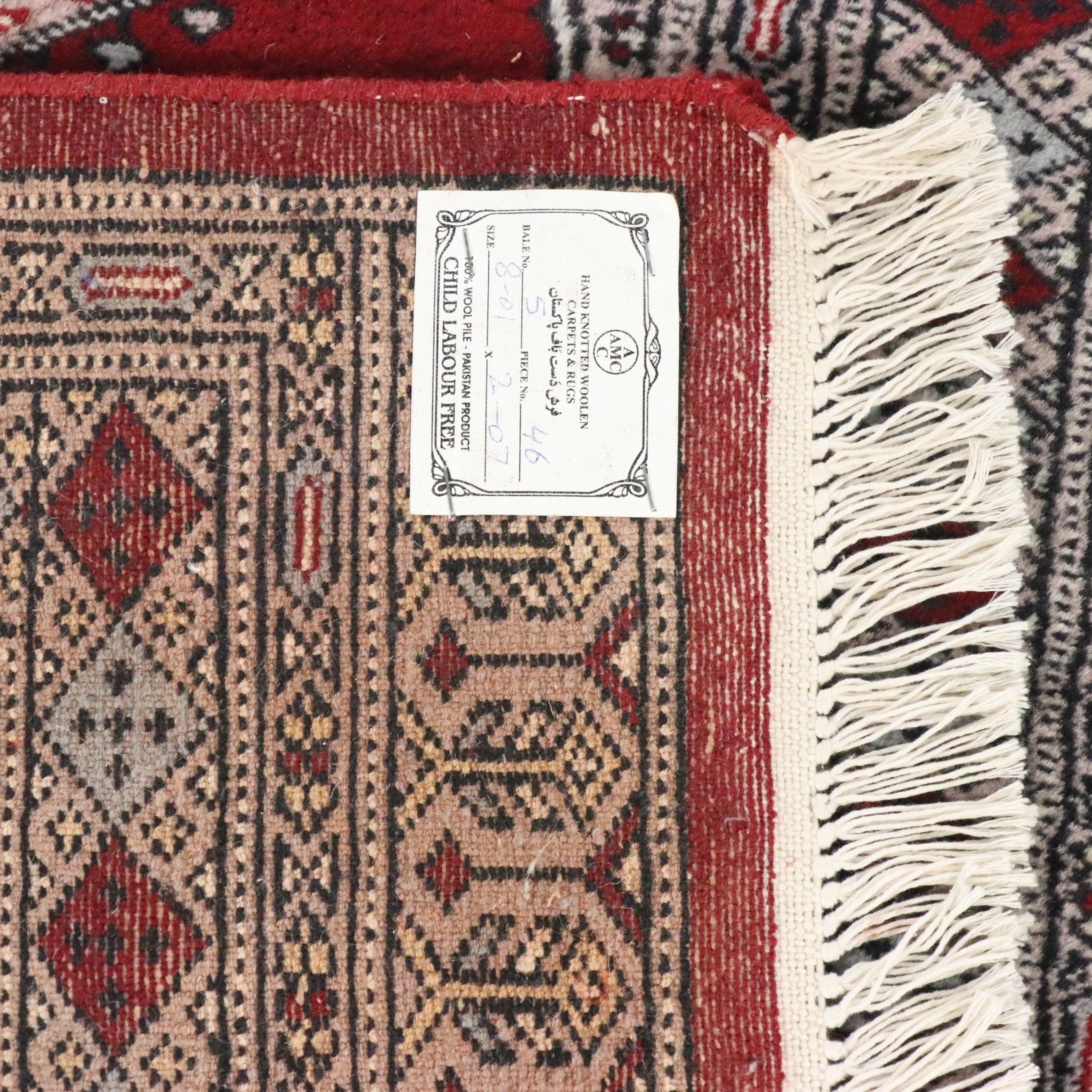 2'7 x 8'5 Hand-Knotted Pakistani Bokhara Carpet Runner