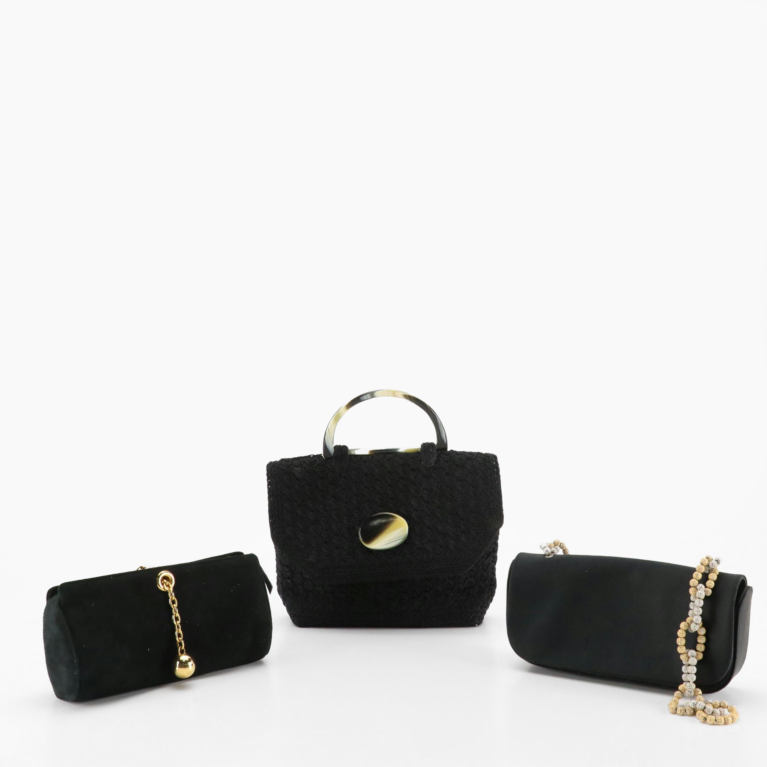 Christian Livingston Crochet Top Handle Bag, Lanciani and Other Evening Clutch