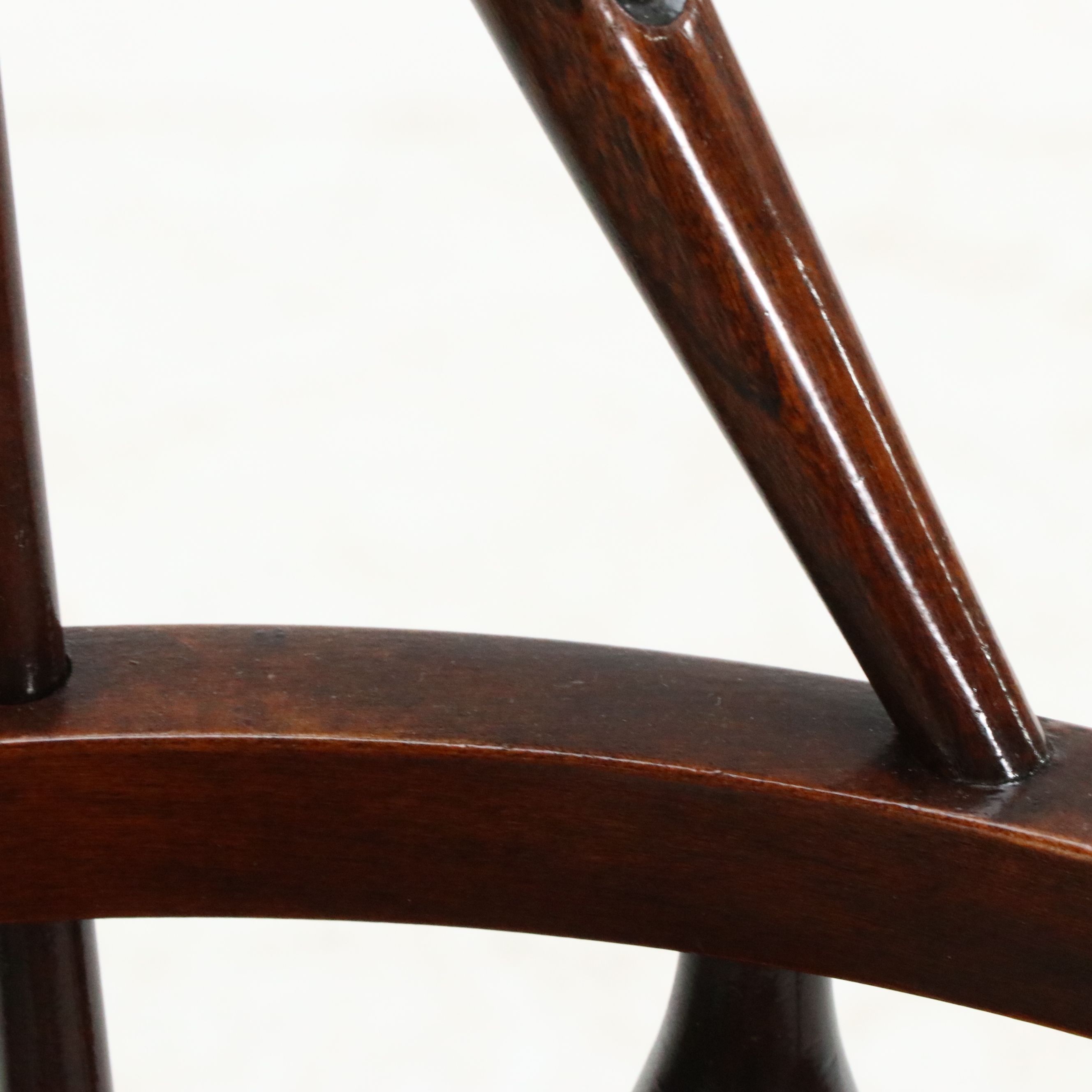 Sack-Back Windsor Armchair with Rush Seat, Mid to Late 20th Century