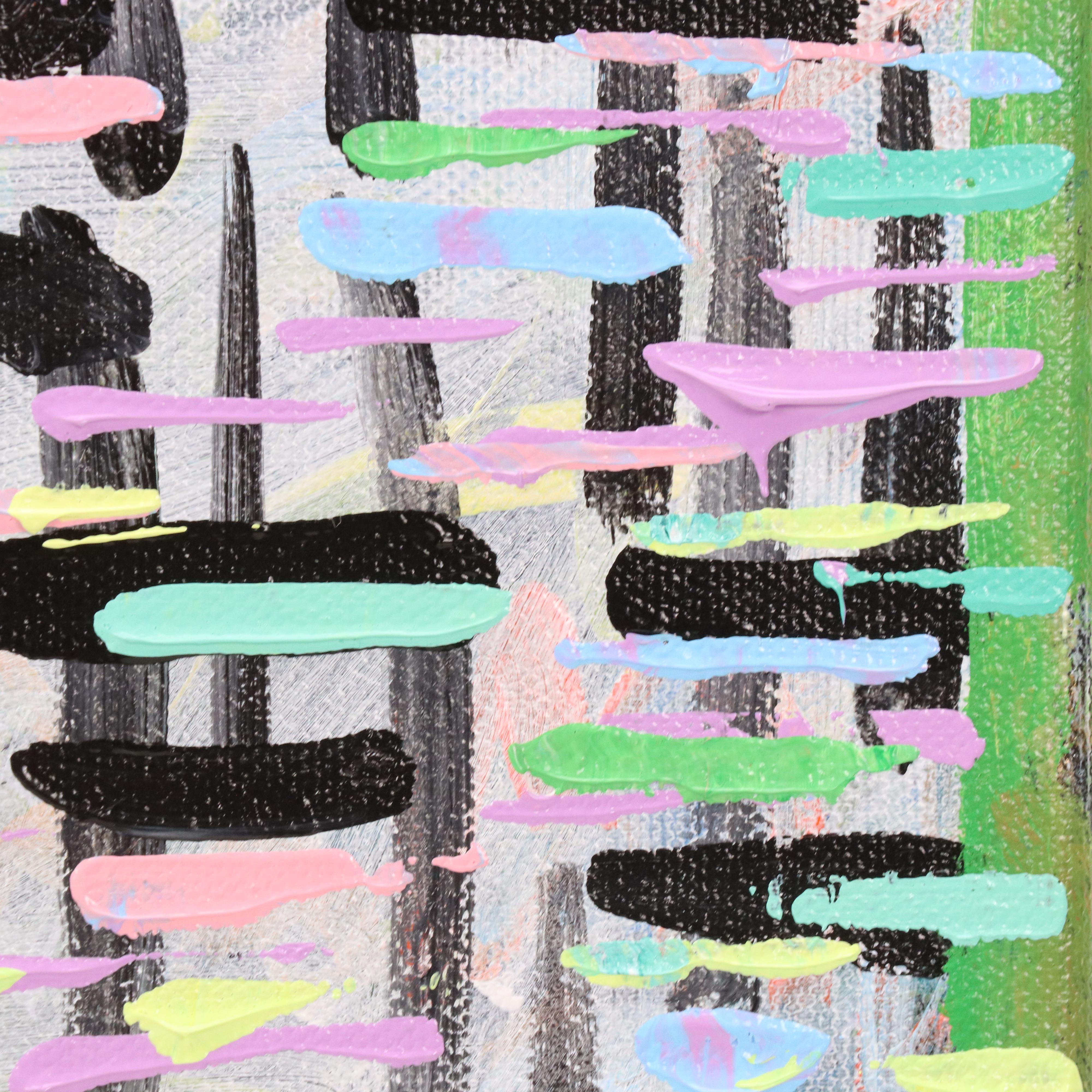 Saul Gefen Stylized Abstract Acrylic Painting, 2025