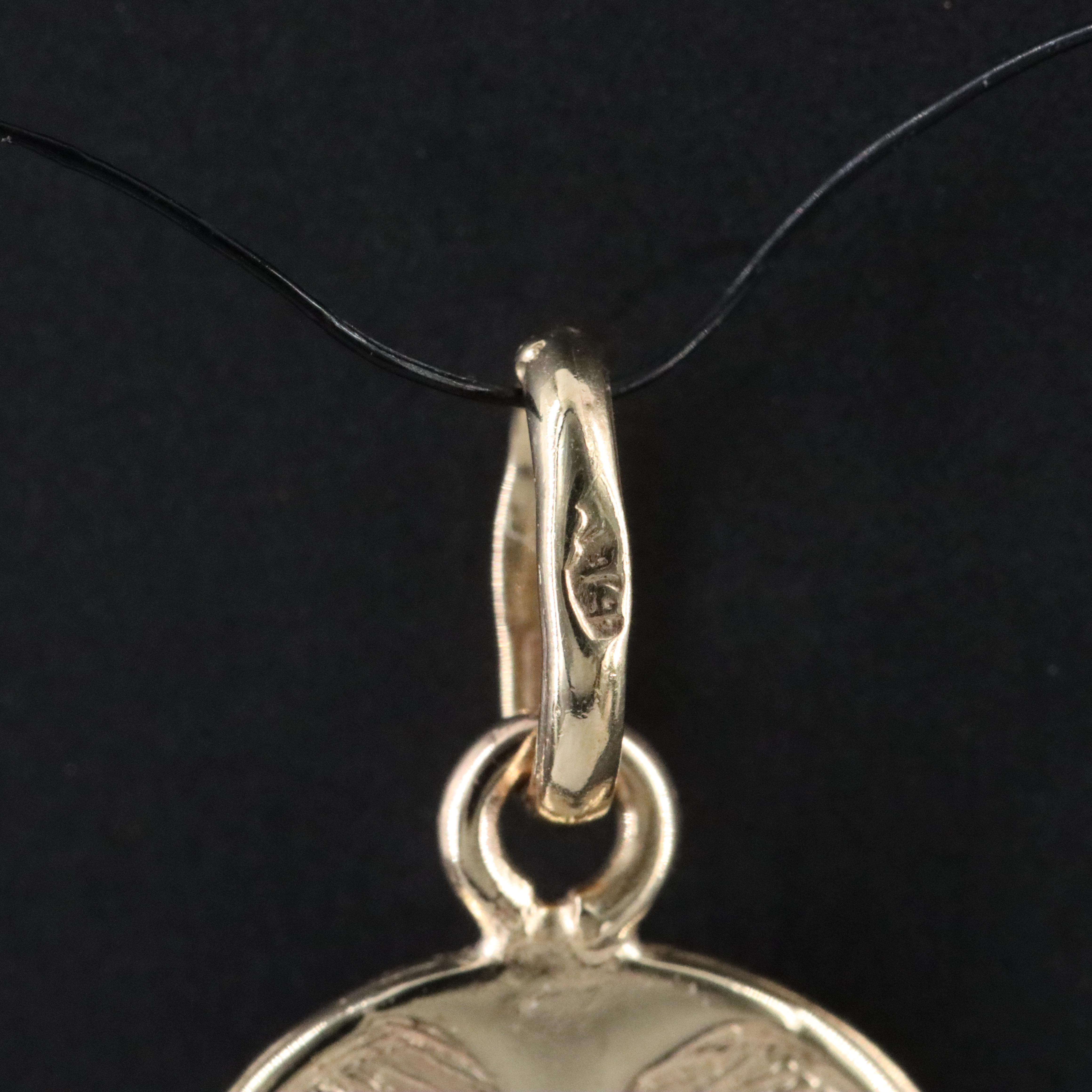 14K Horseshoe Charm Pendant