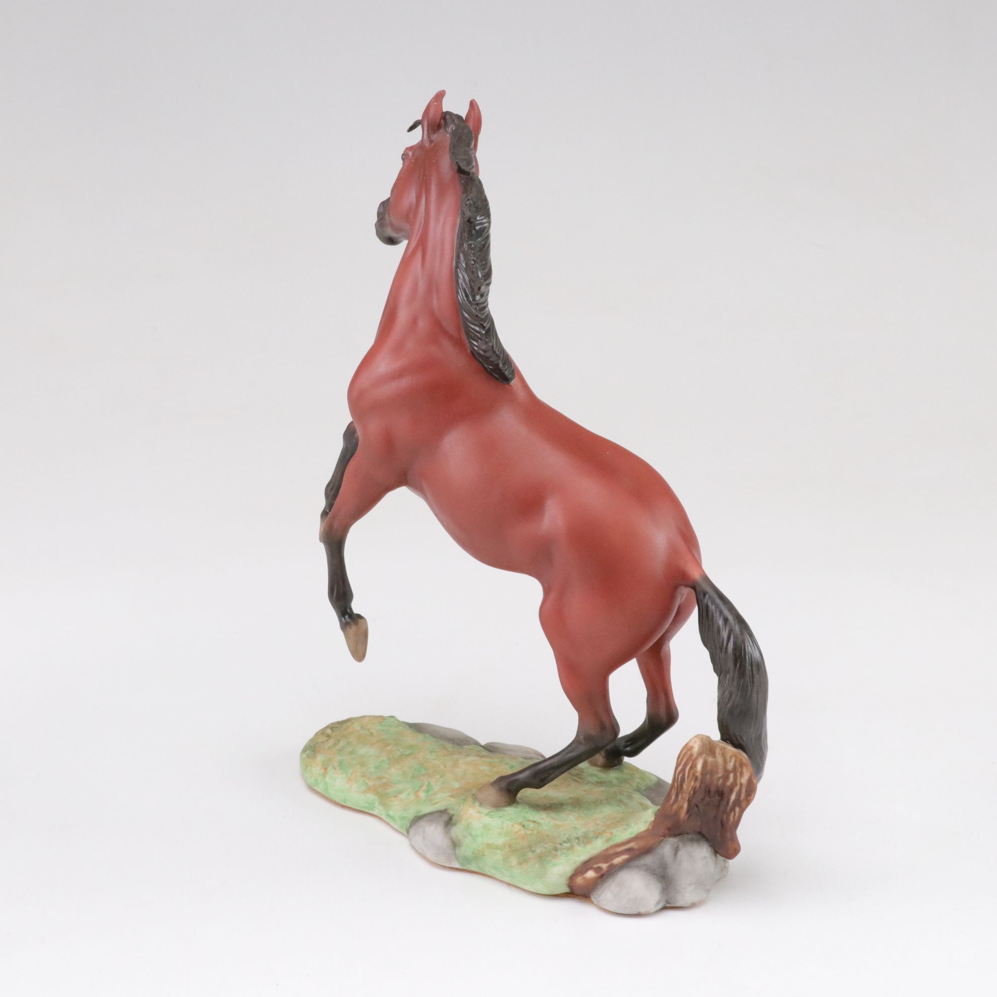Franklin Mint Hand-Painted Porcelain "The Red Pony" with Two Kaiser Figurines