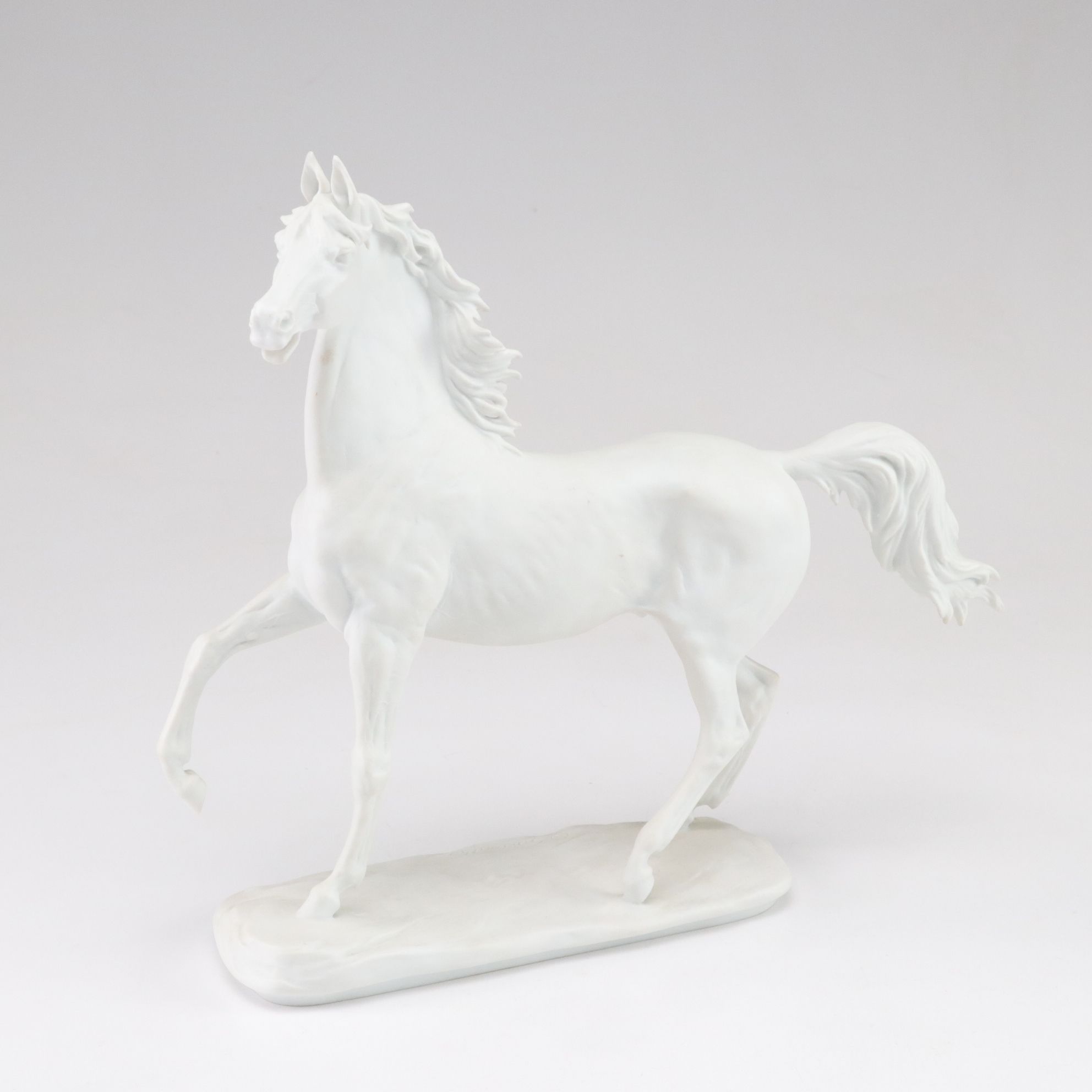 Franklin Mint Hand-Painted Porcelain "The Red Pony" with Two Kaiser Figurines