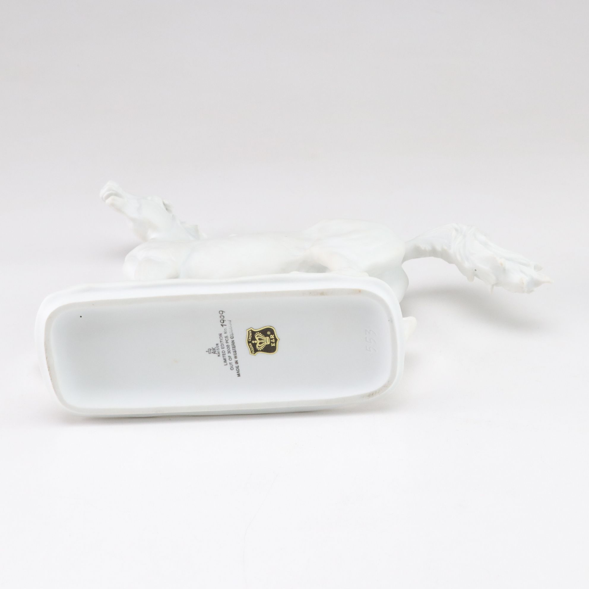 Franklin Mint Hand-Painted Porcelain "The Red Pony" with Two Kaiser Figurines