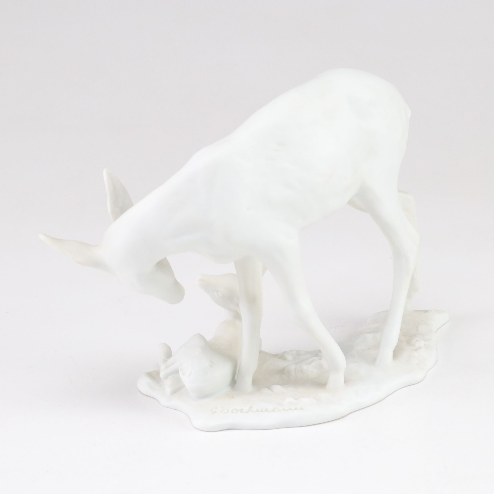 Franklin Mint Hand-Painted Porcelain "The Red Pony" with Two Kaiser Figurines